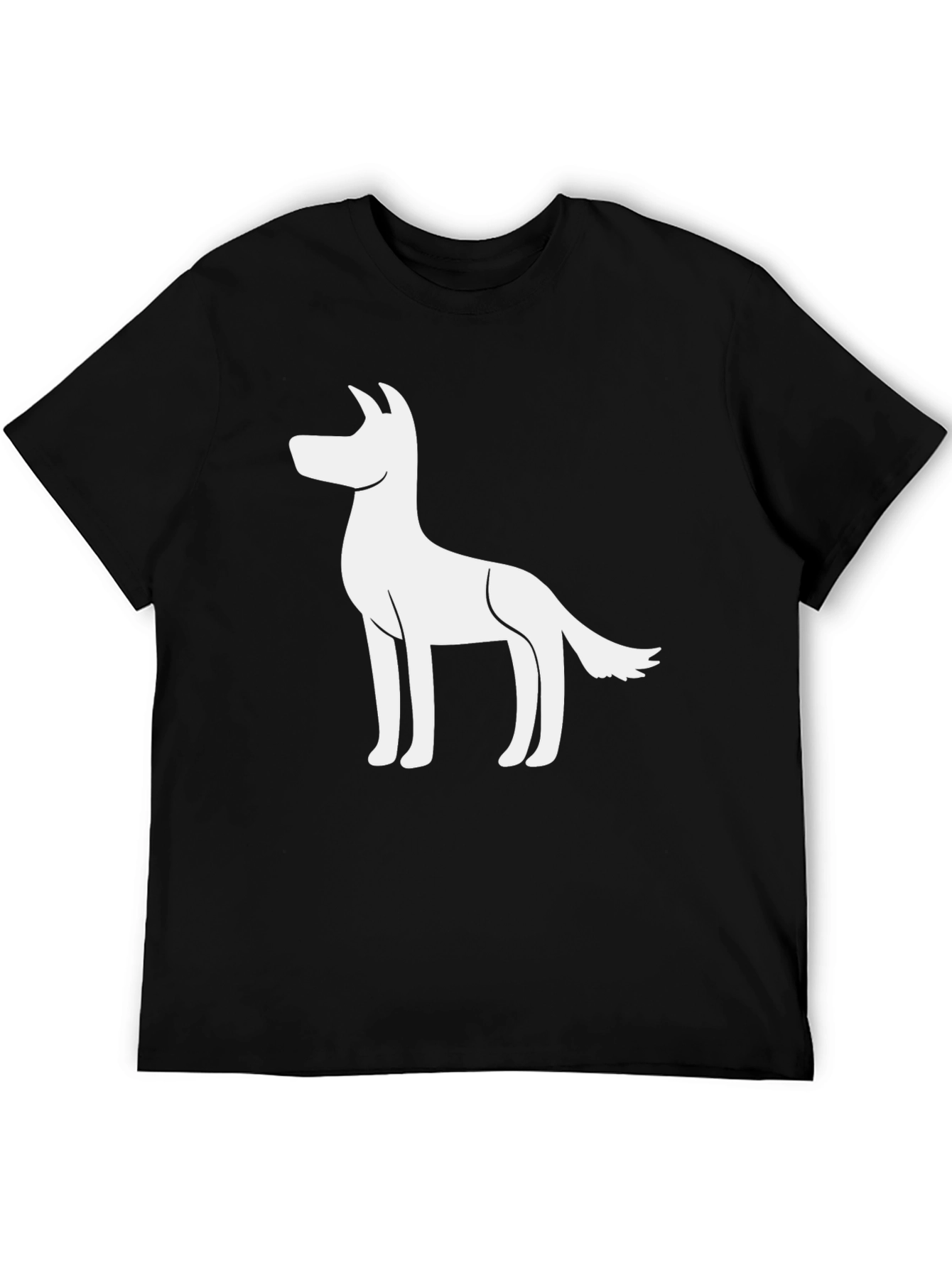 Dog Graphic T-Shirt - Black Cotton Blend Tee