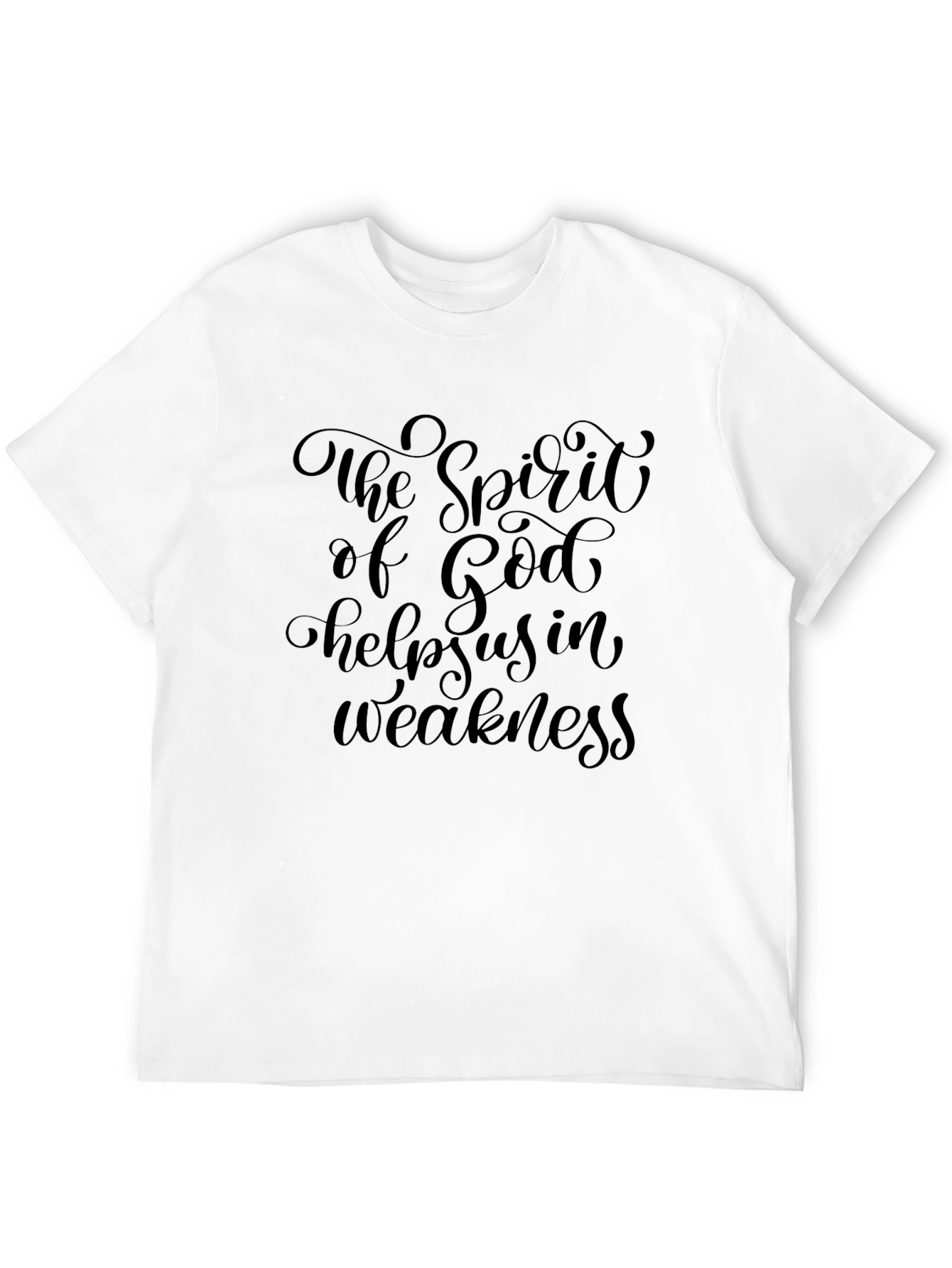 Faith Inspired Tee: Spirit of God Helps Us
