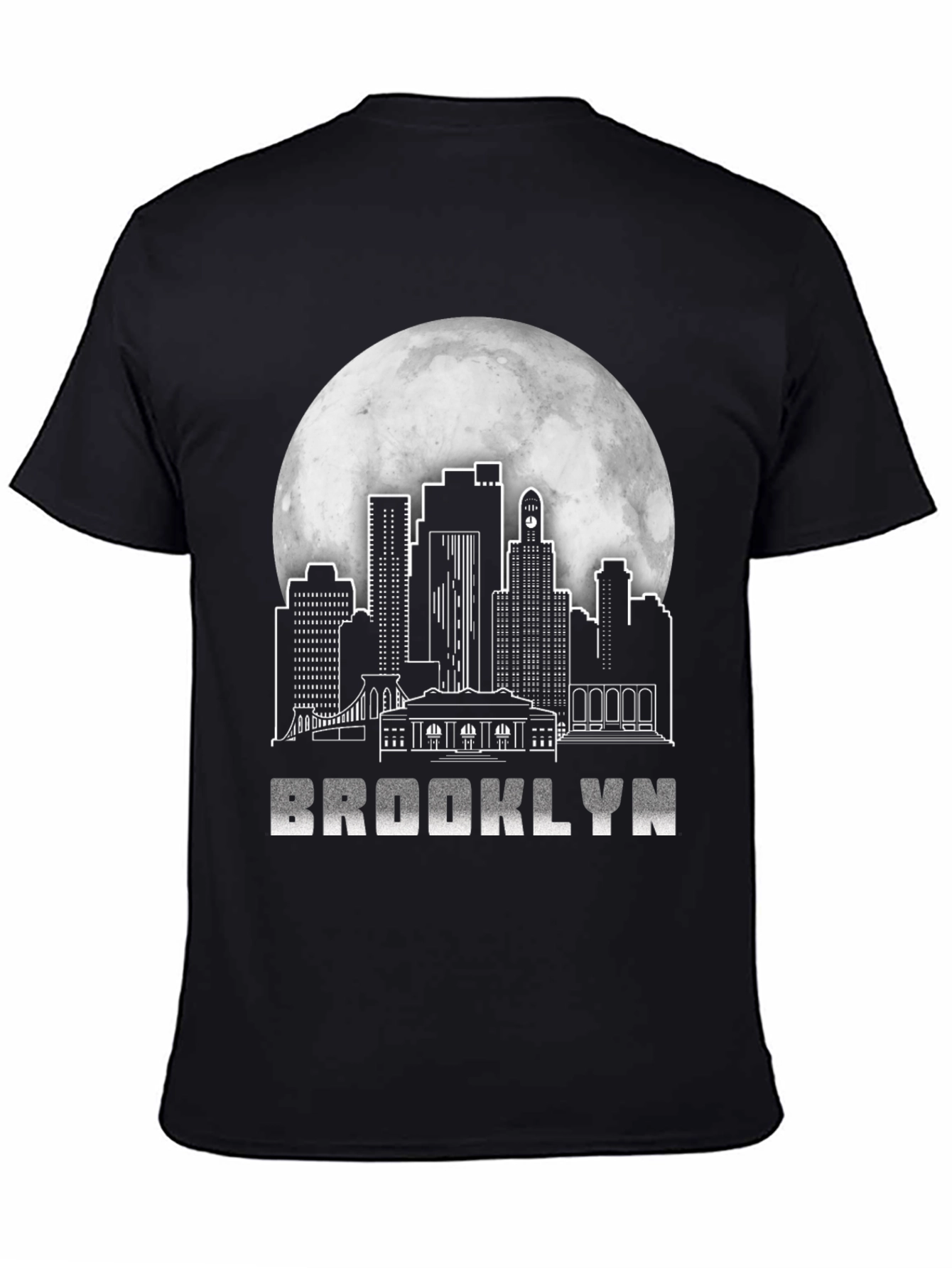 Brooklyn Skyline T-Shirt - Black Graphic Tee