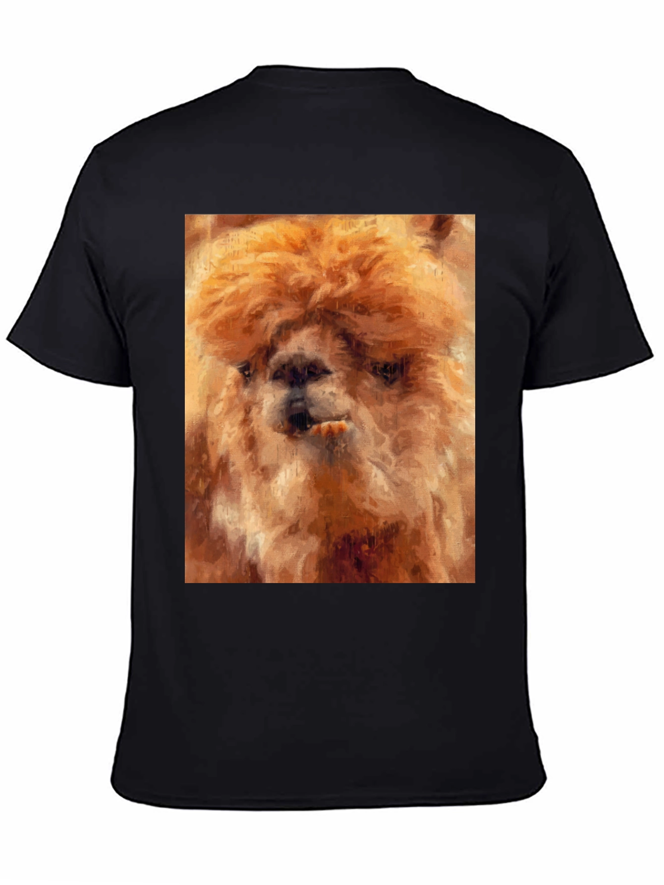 Alpaca Art Black T-Shirt