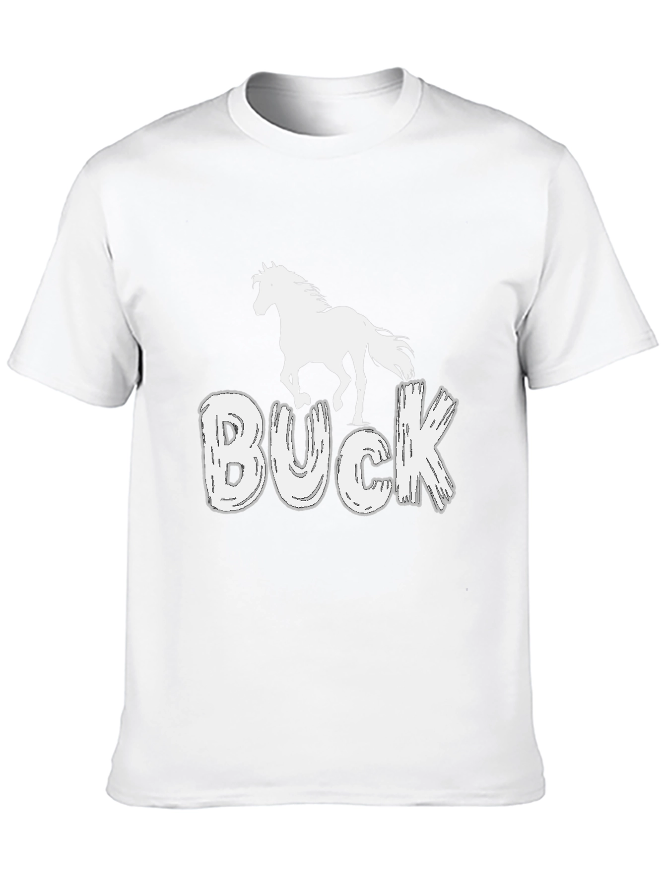 Buck Horse T-Shirt - Black Graphic Tee