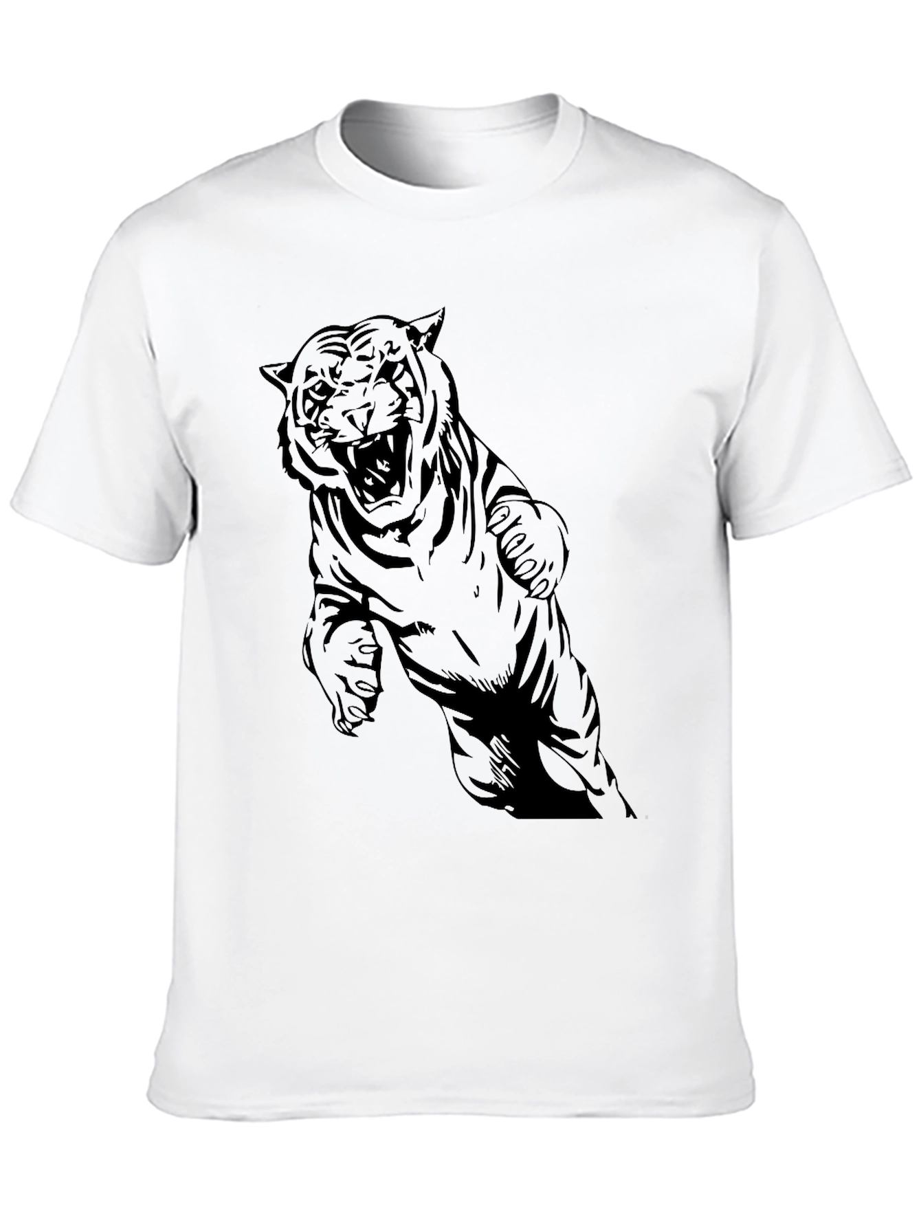 Roaring Tiger Graphic Black T-Shirt