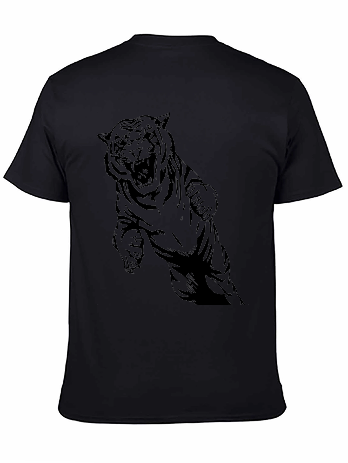 Roaring Tiger Graphic Black T-Shirt