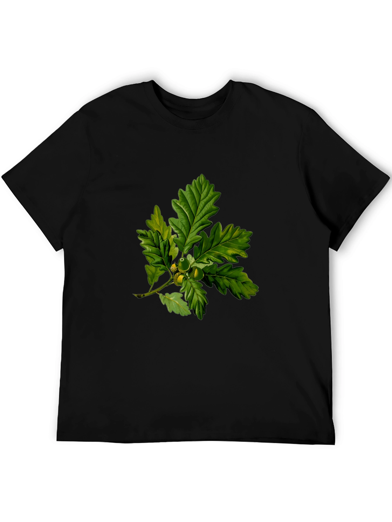 Nature Oak Leaf Graphic Tee - Stylish Botanical Print