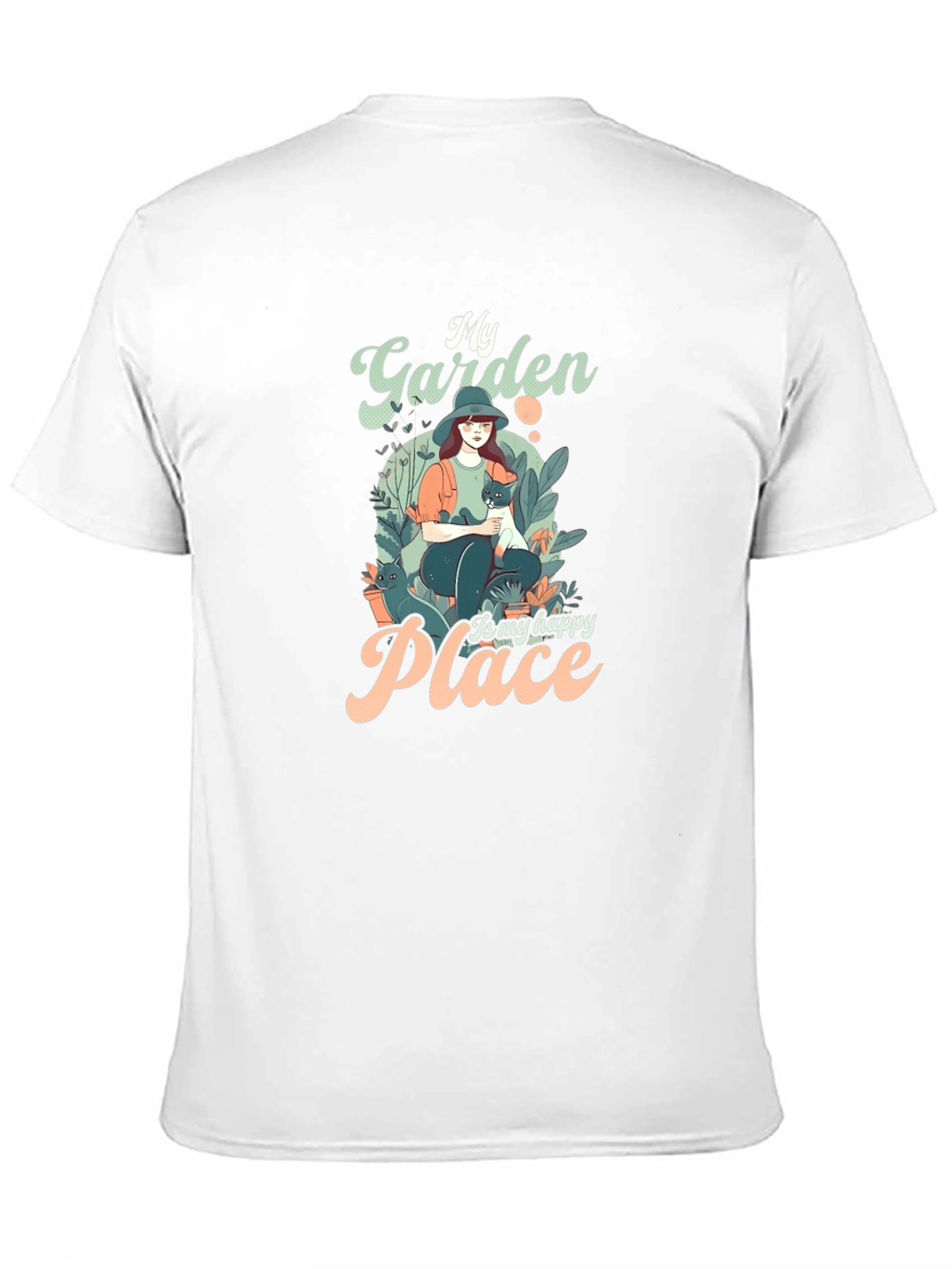 My Garden is My Happy Place Black T-Shirt