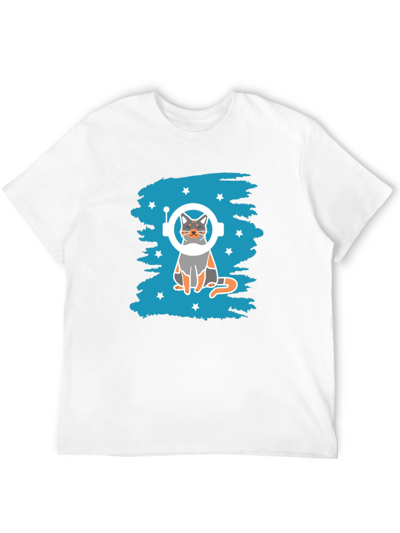 Astronaut Cat Graphic T-Shirt - Space Kitty Tee