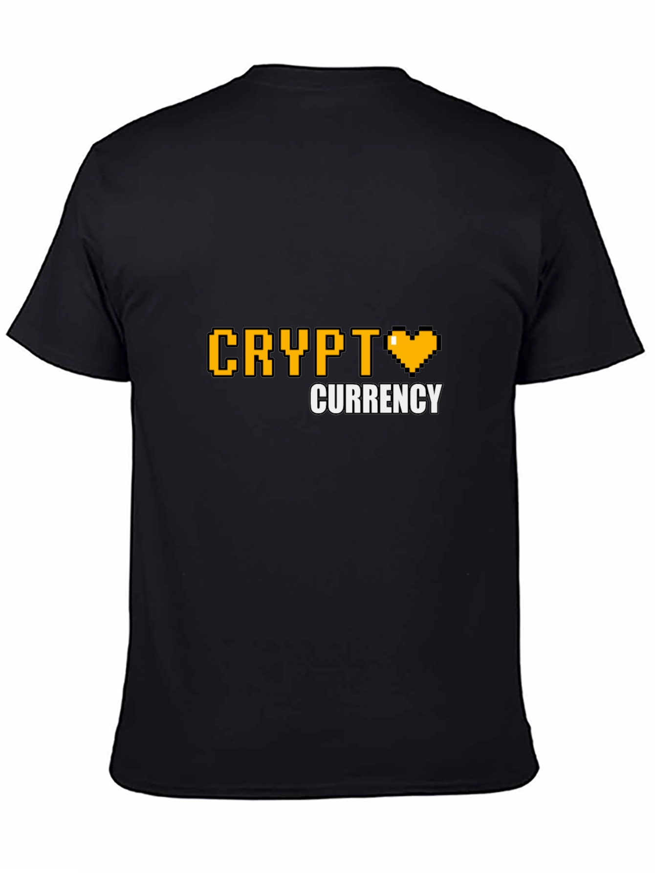 Crypto Currency Pixel Art T-Shirt - Black