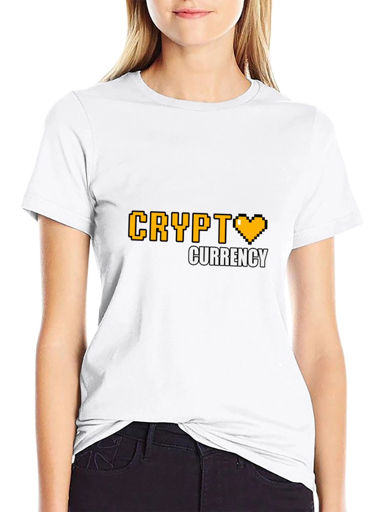 Crypto Currency Pixel Art T-Shirt - Black