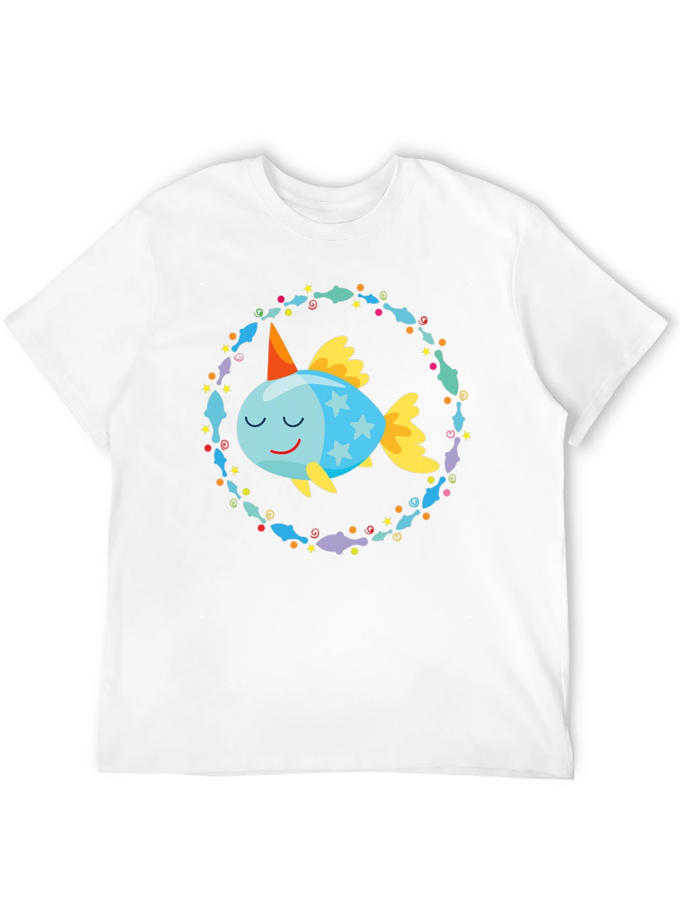 Cartoon Fish T-Shirt: Whimsical Design Comfortable Fit