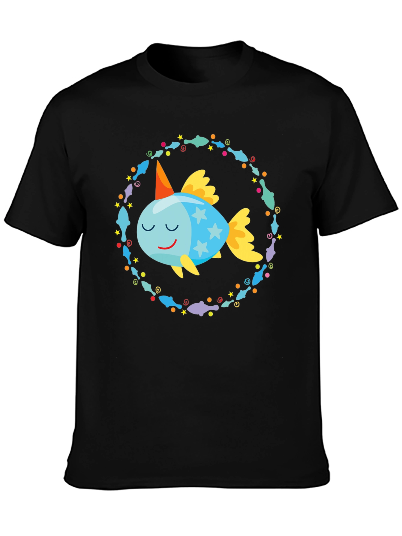 Cartoon Fish T-Shirt: Whimsical Design Comfortable Fit