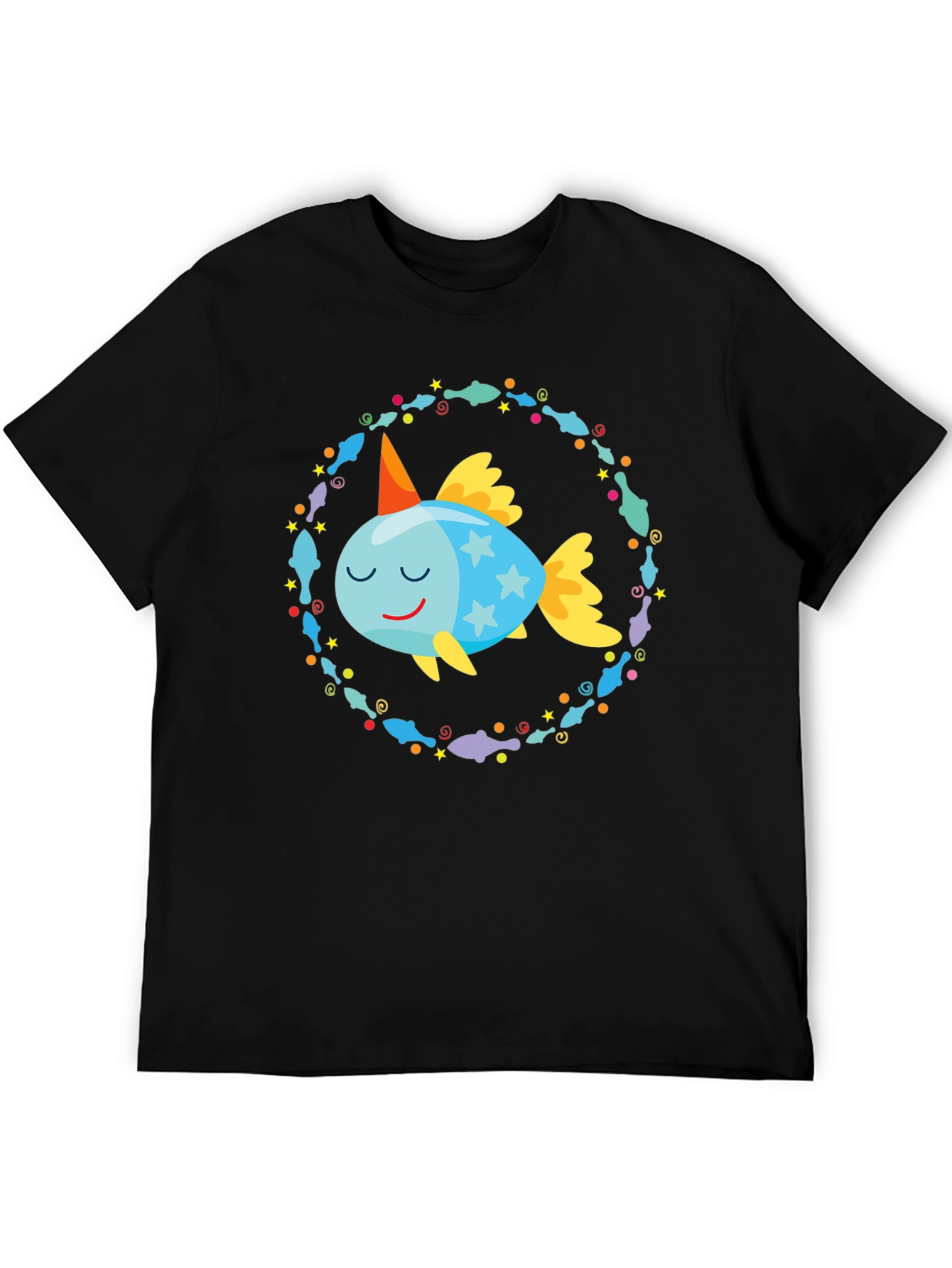 Cartoon Fish T-Shirt: Whimsical Design Comfortable Fit