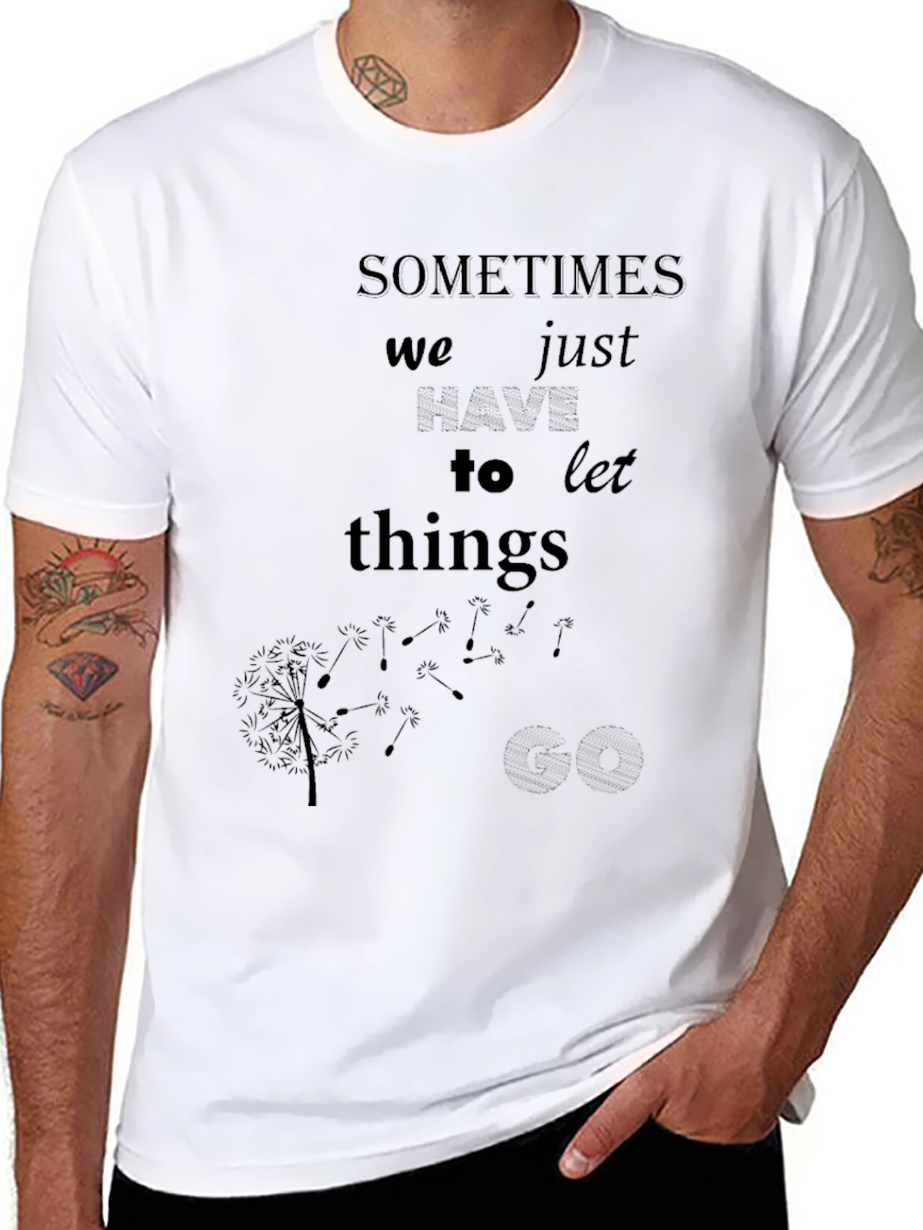 Sometimes Let Go Graphic Tee - Soft Black T-Shirt