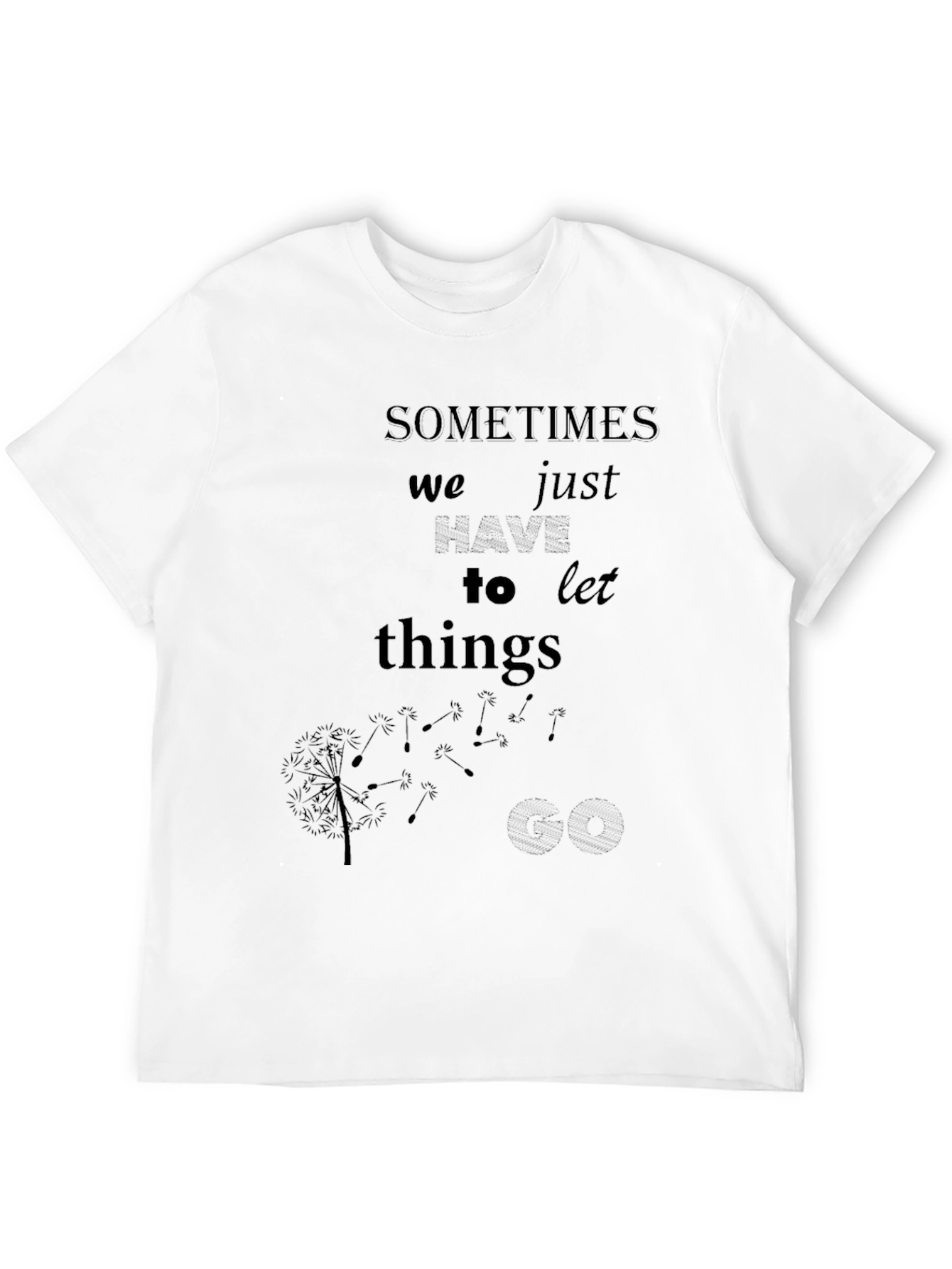 Sometimes Let Go Graphic Tee - Soft Black T-Shirt