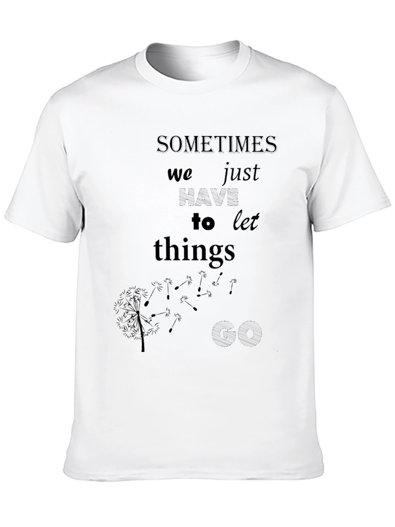 Sometimes Let Go Graphic Tee - Soft Black T-Shirt
