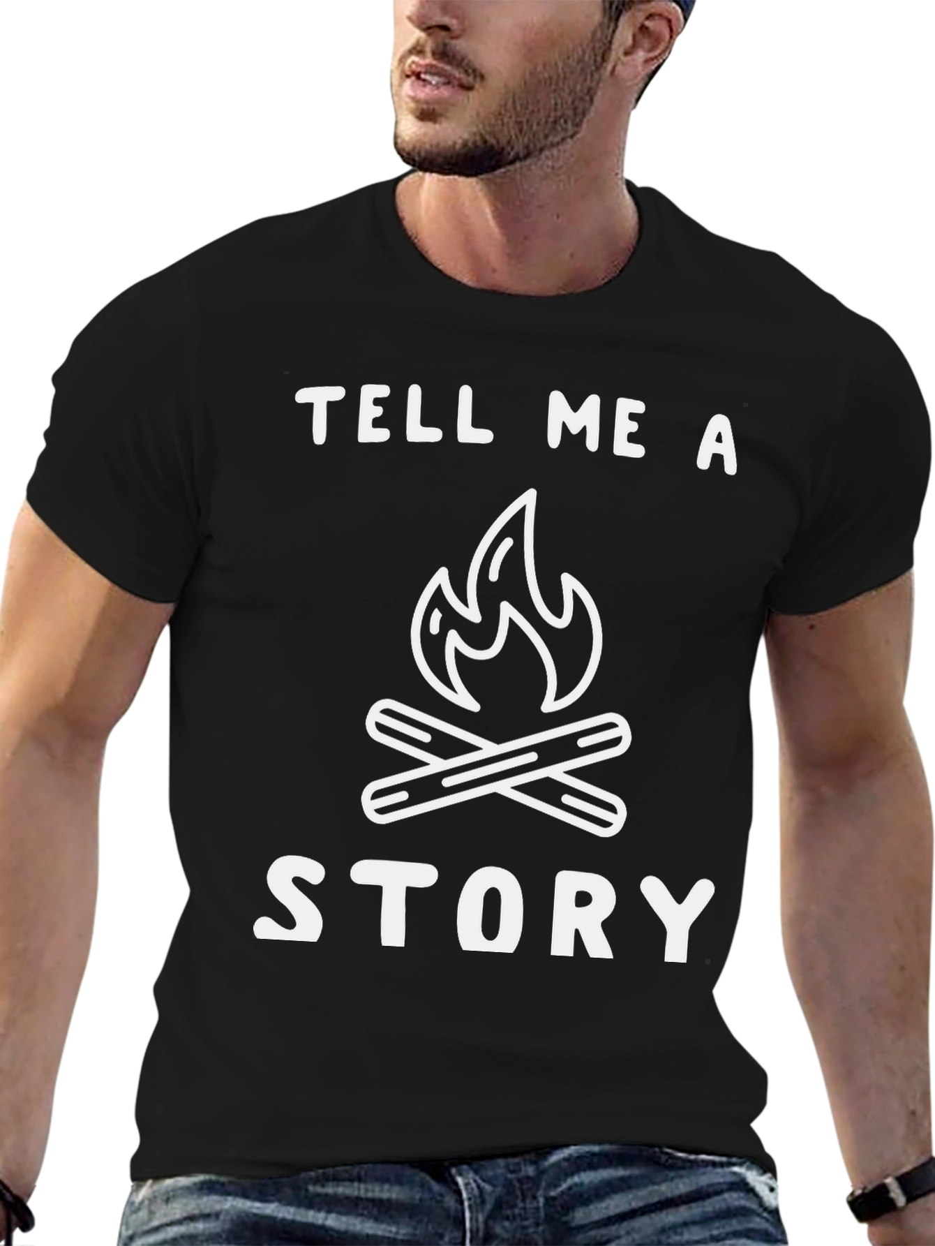 Tell Me A Story Camping T-Shirt