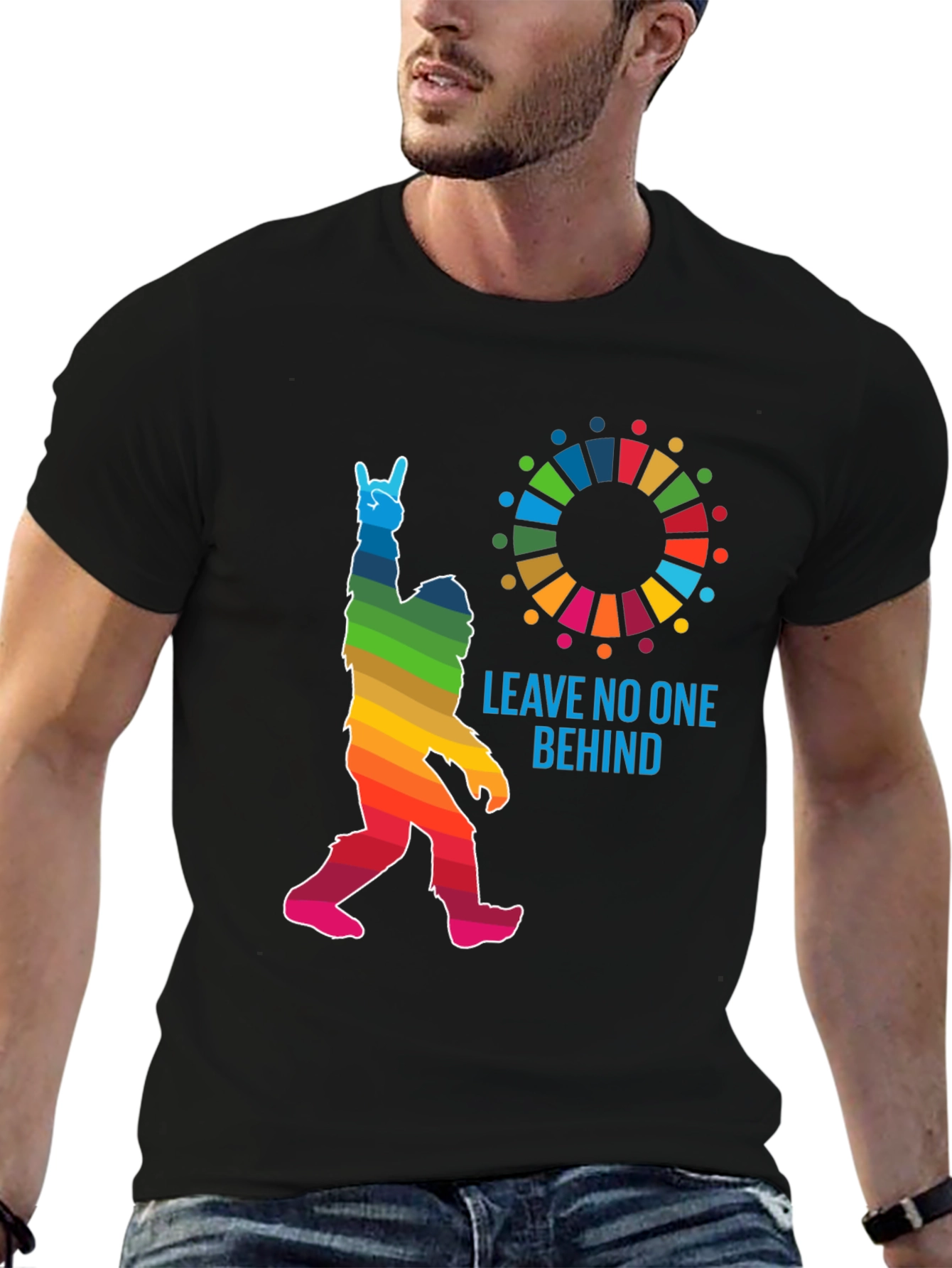Leave No One Behind Bigfoot Graphic Tee