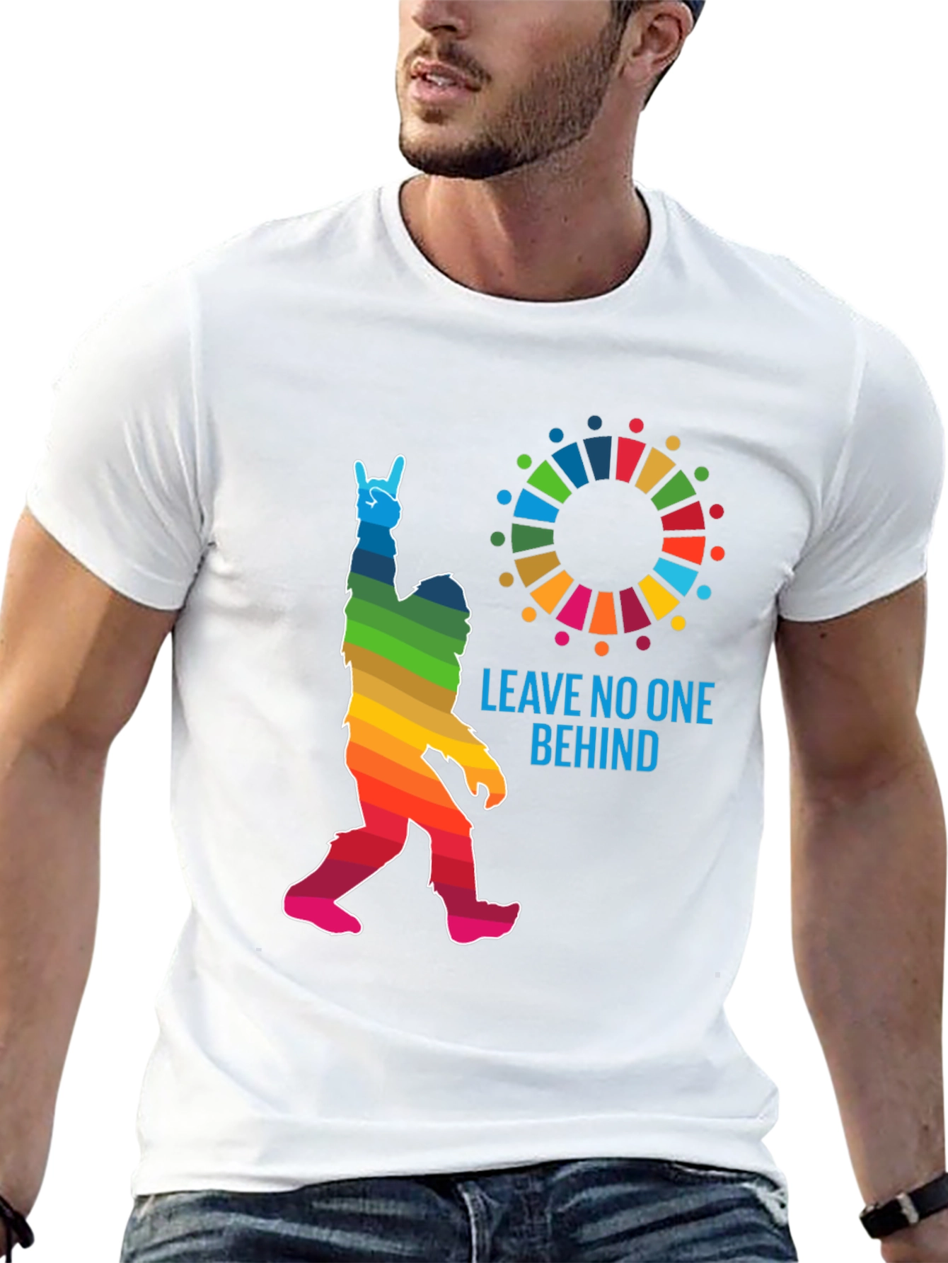 Leave No One Behind Bigfoot Graphic Tee