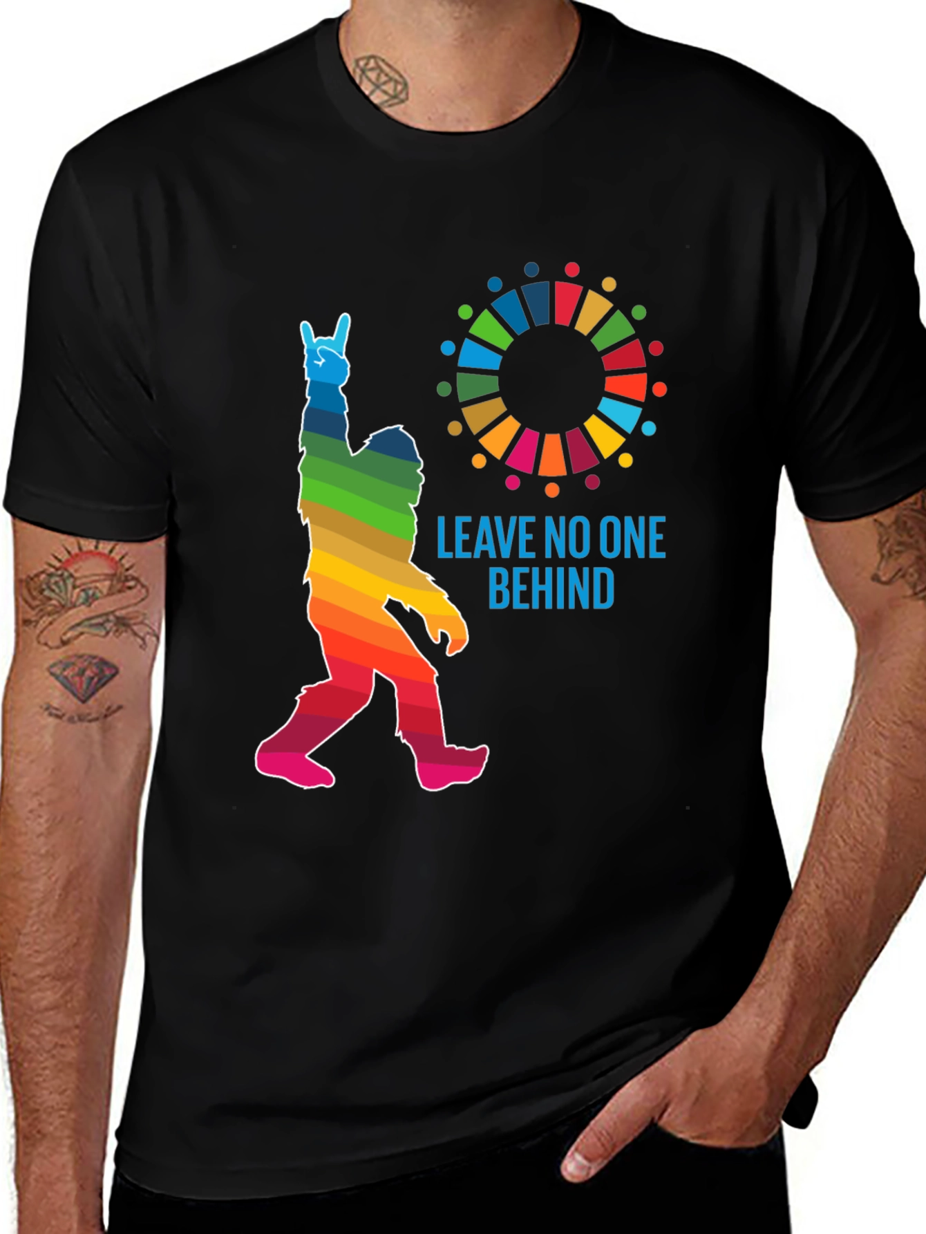 Leave No One Behind Bigfoot Graphic Tee