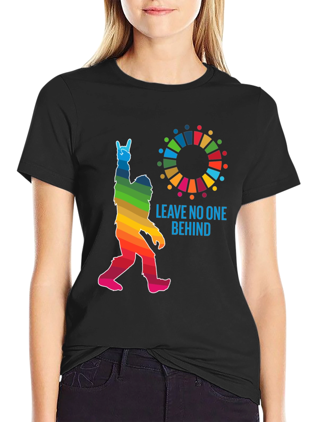 Leave No One Behind Bigfoot Graphic Tee