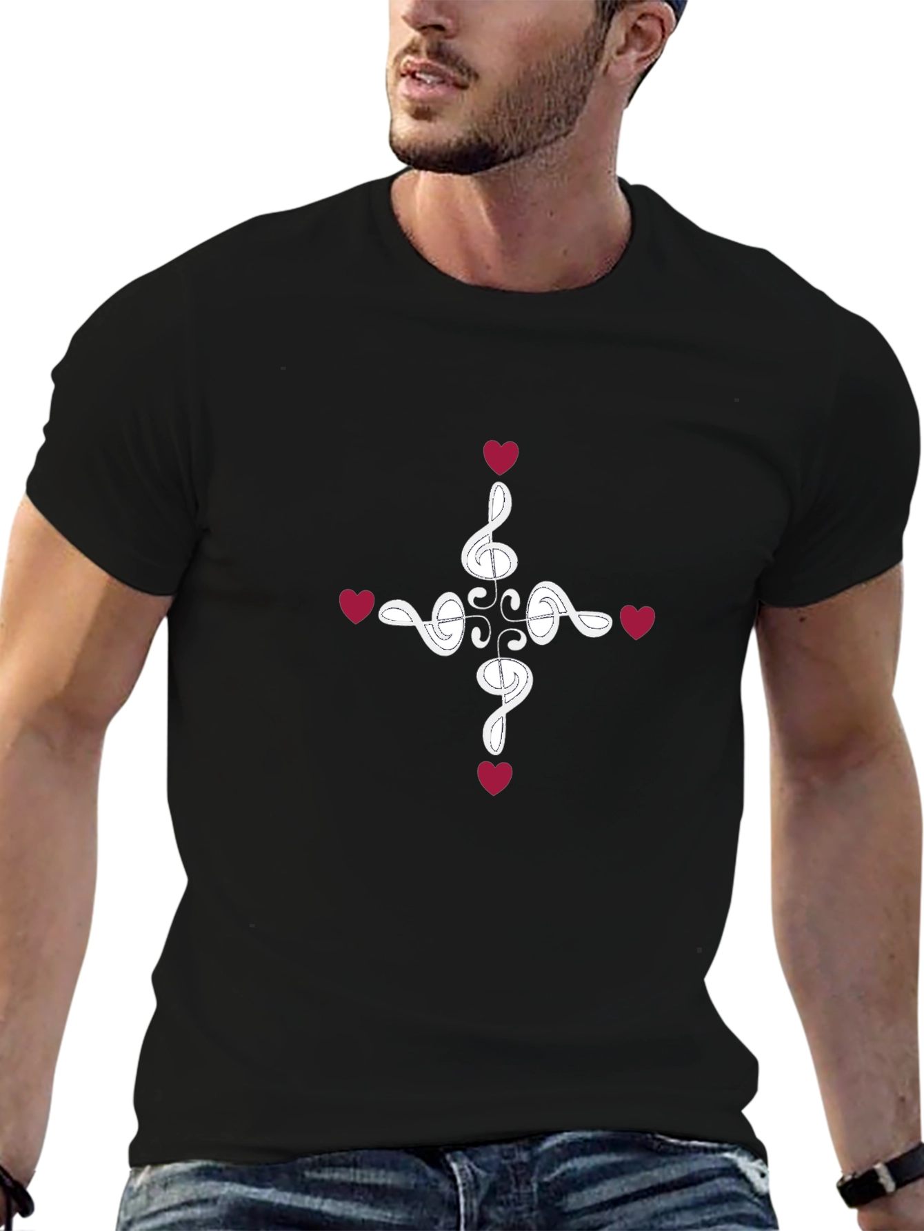Musical Heart T-Shirt - Stylish Graphic Tee