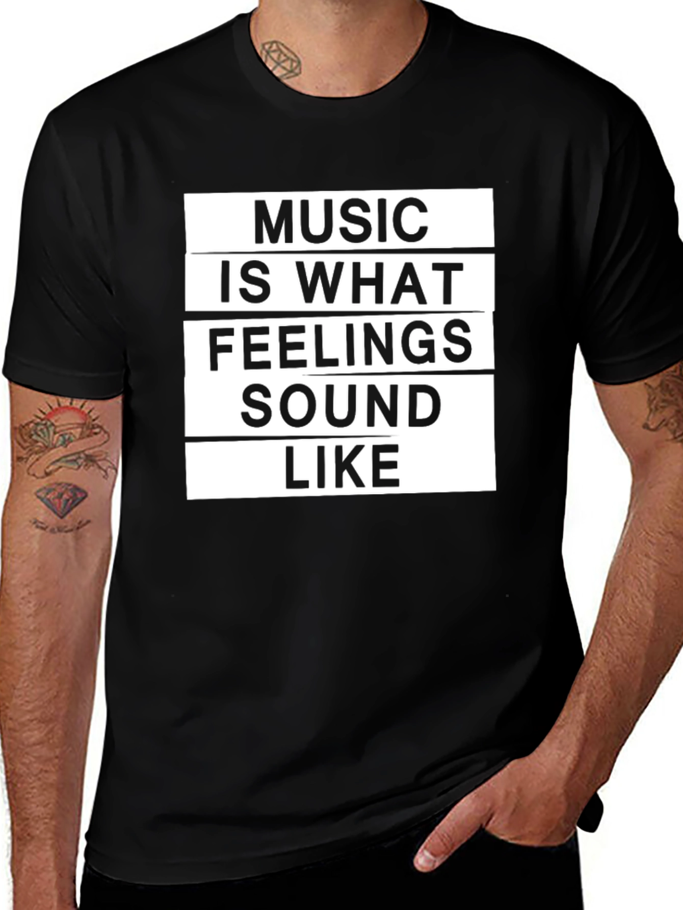 Music is What Feelings Sound Like Graphic T-Shirt