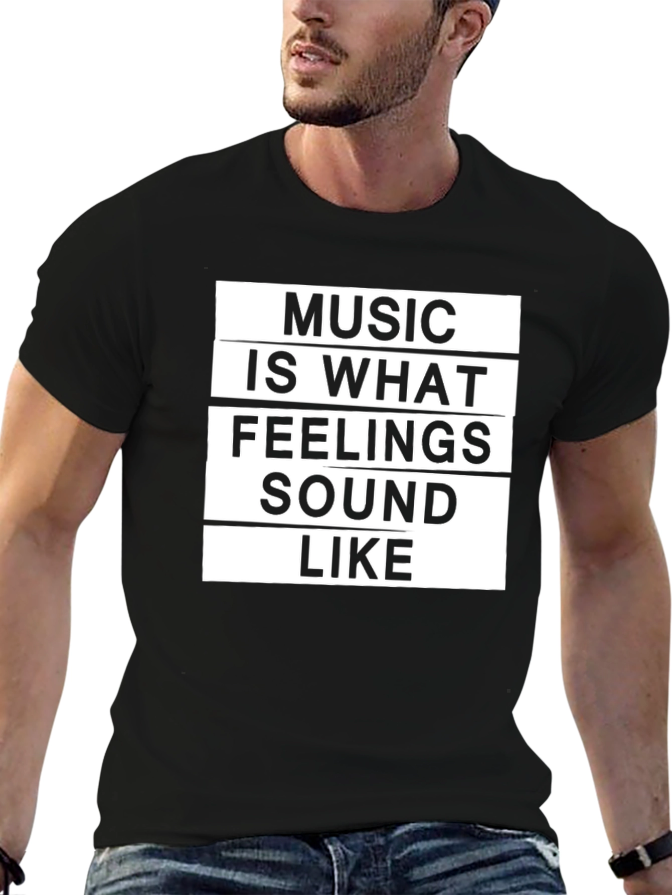 Music is What Feelings Sound Like Graphic T-Shirt