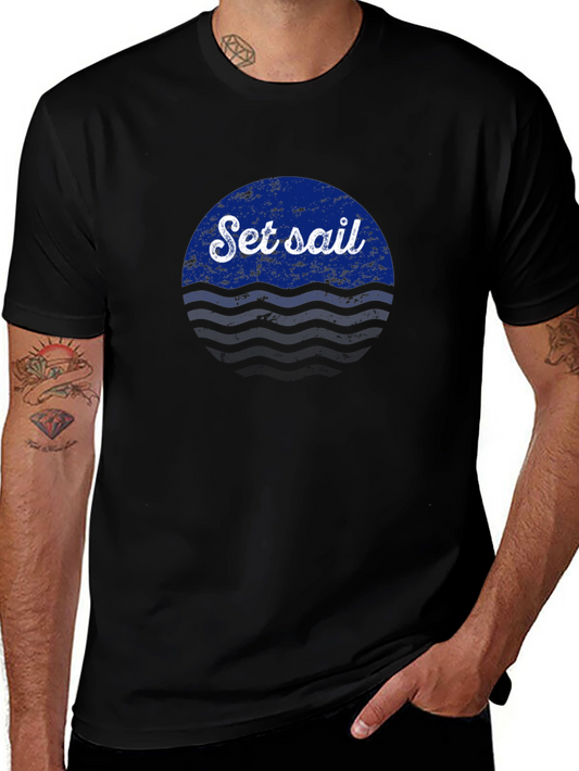Set Sail Graphic Tee - Black Casual Shirt