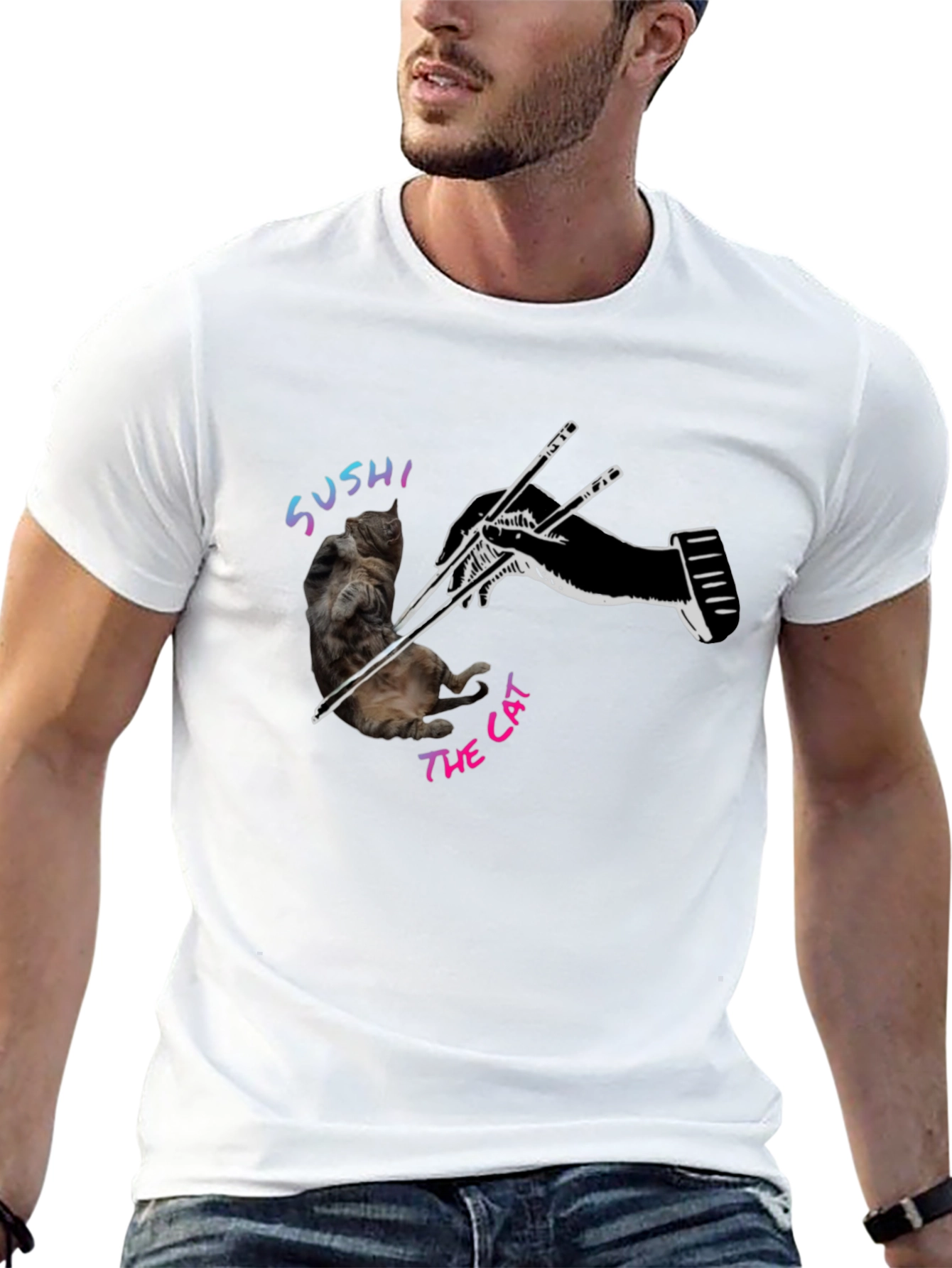 Sushi The Cat Graphic T-Shirt