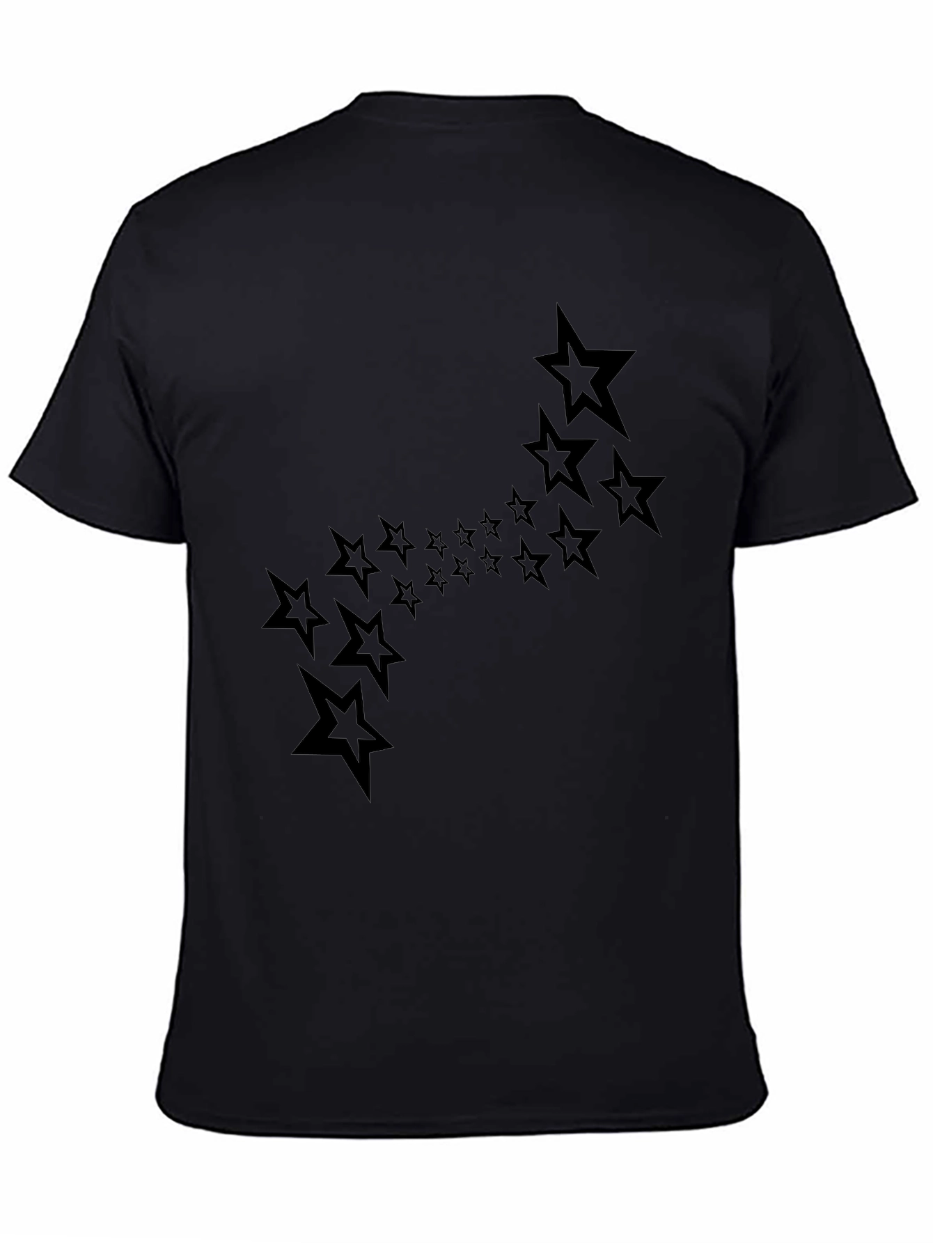 Stylish Black Star Graphic Tee - Modern Casual Wear