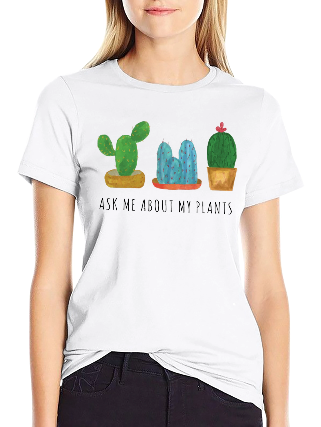 Ask Me About My Plants Cactus T-Shirt