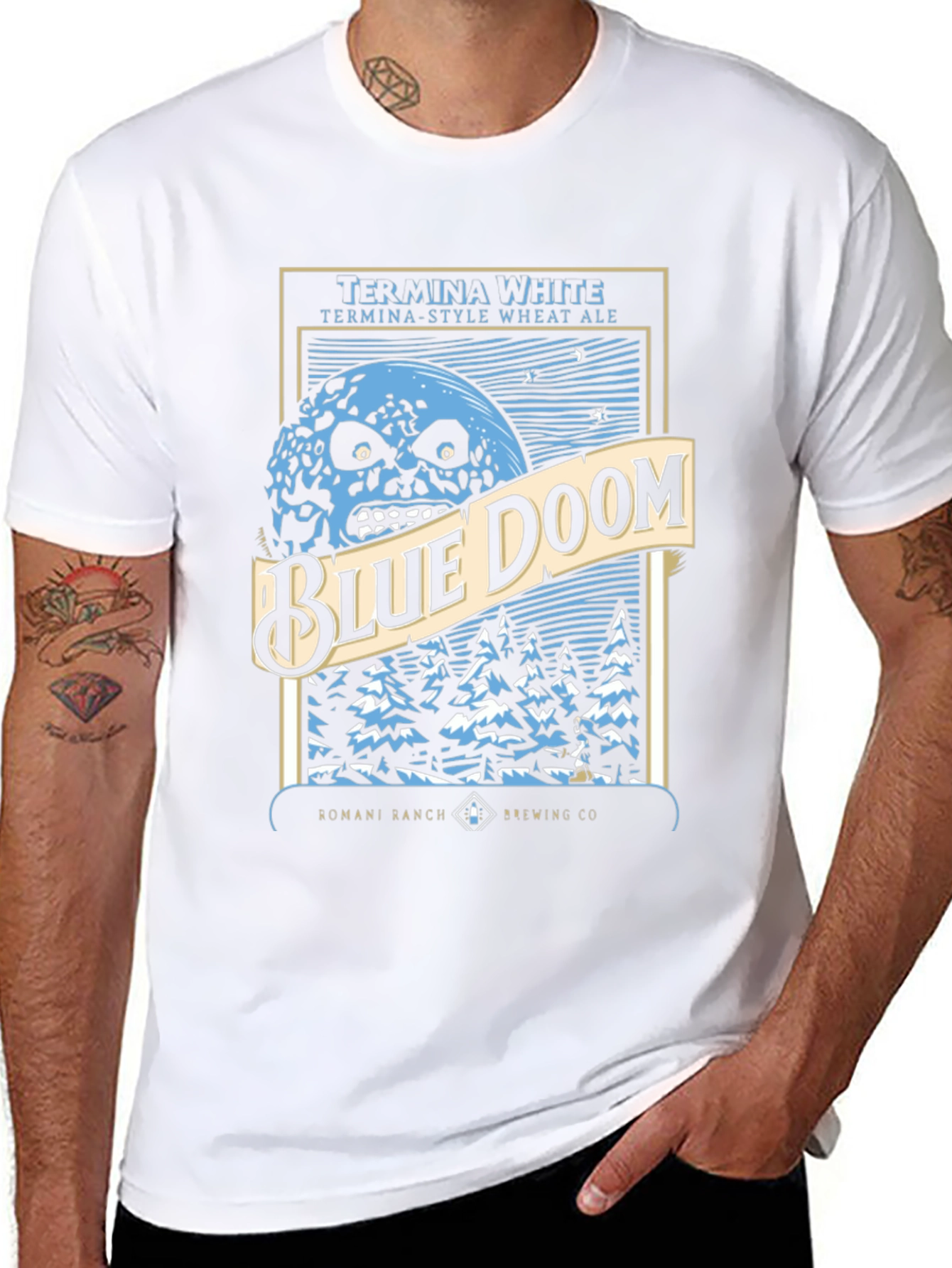 Blue Doom Graphic T-Shirt