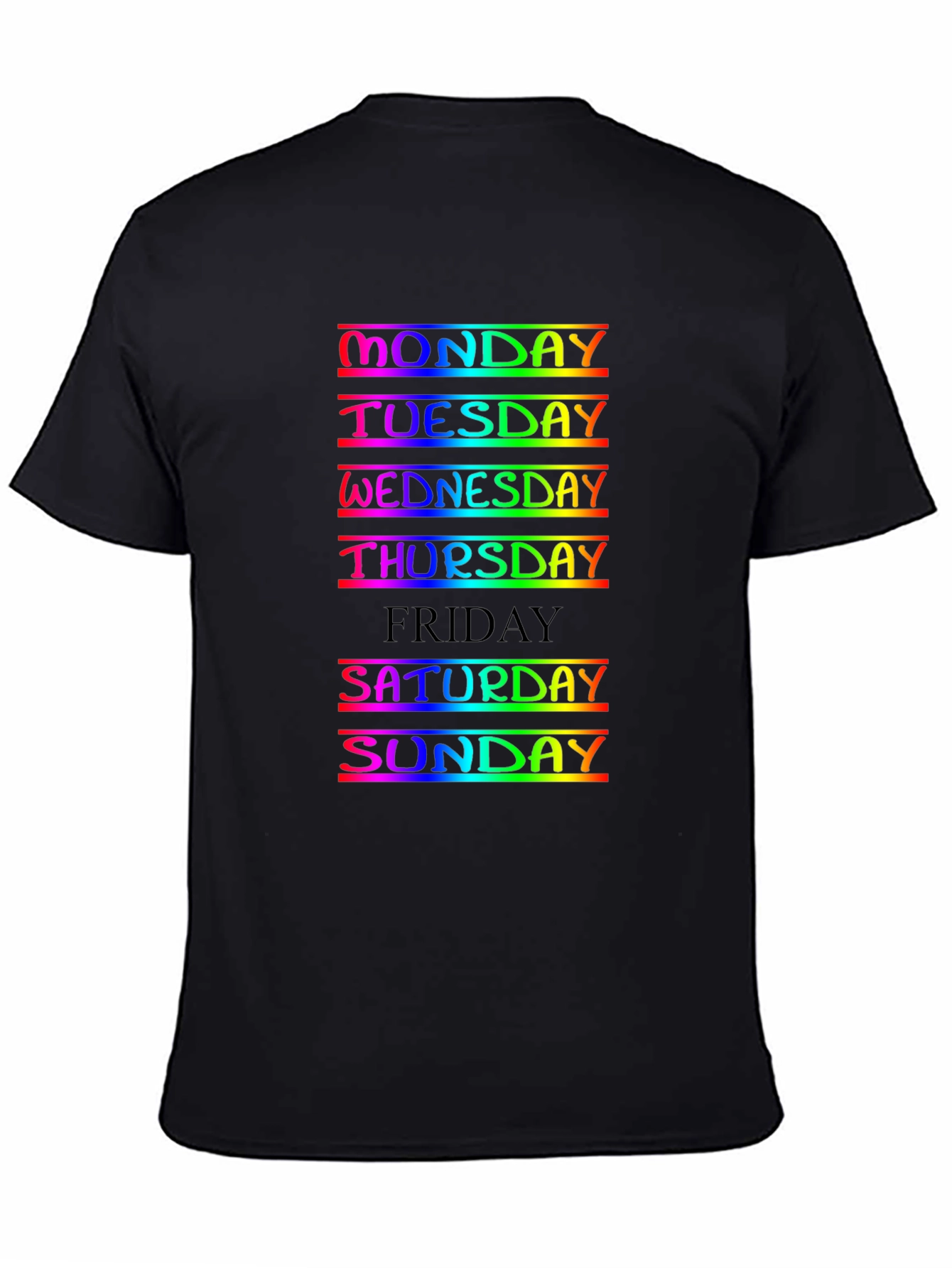 Days of the Week Rainbow Tee - Everyday Wear