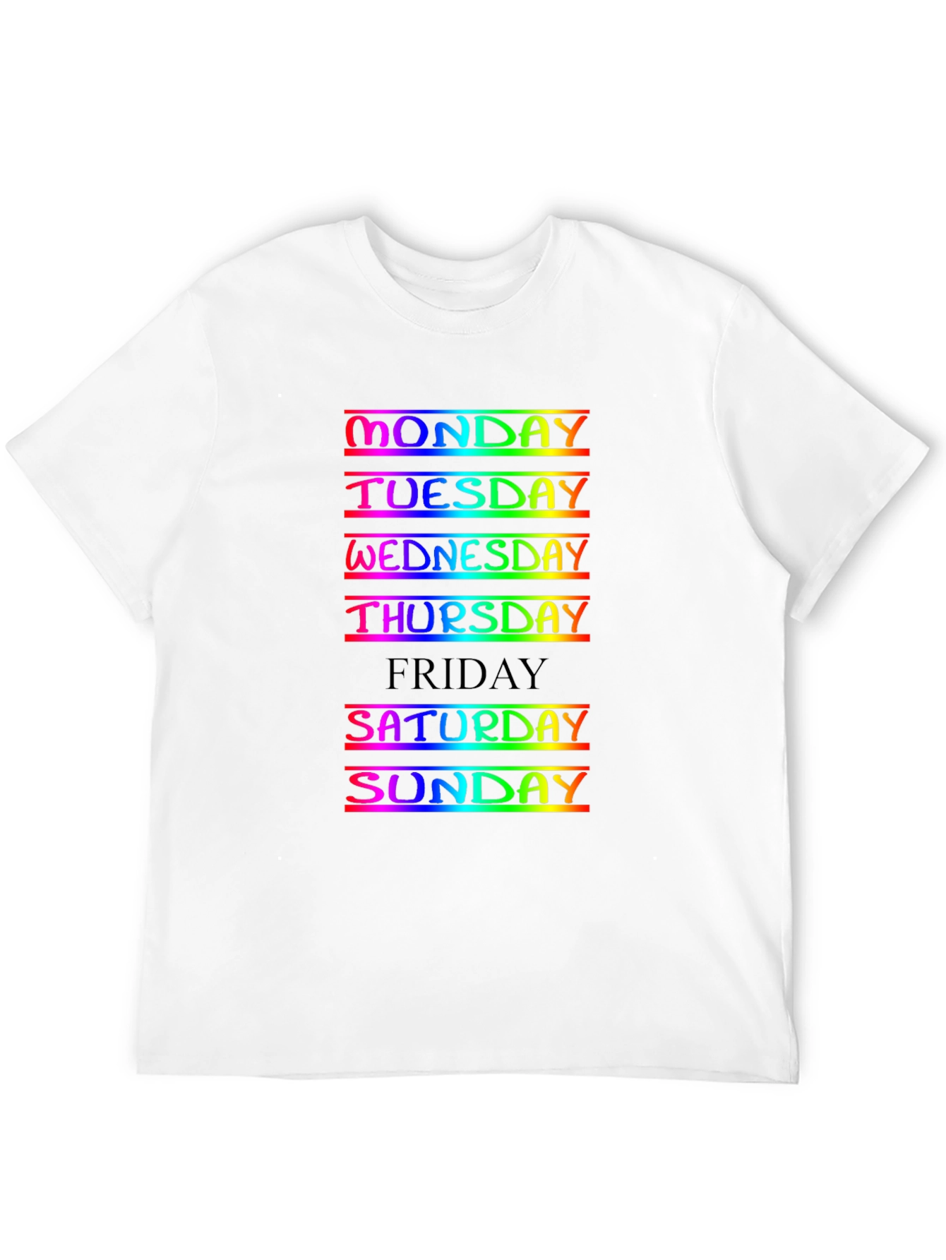 Days of the Week Rainbow Tee - Everyday Wear