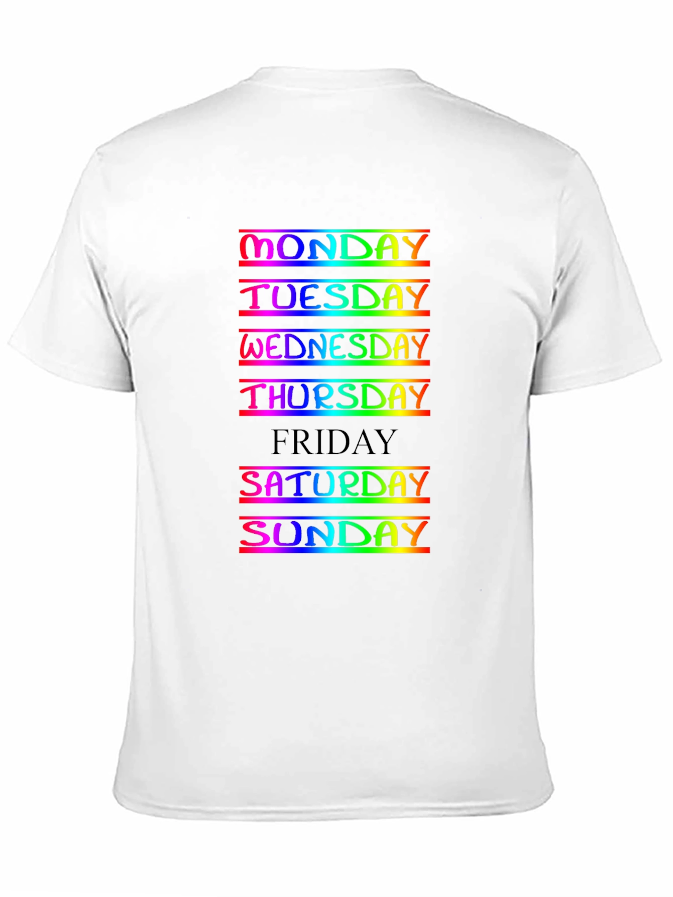 Days of the Week Rainbow Tee - Everyday Wear