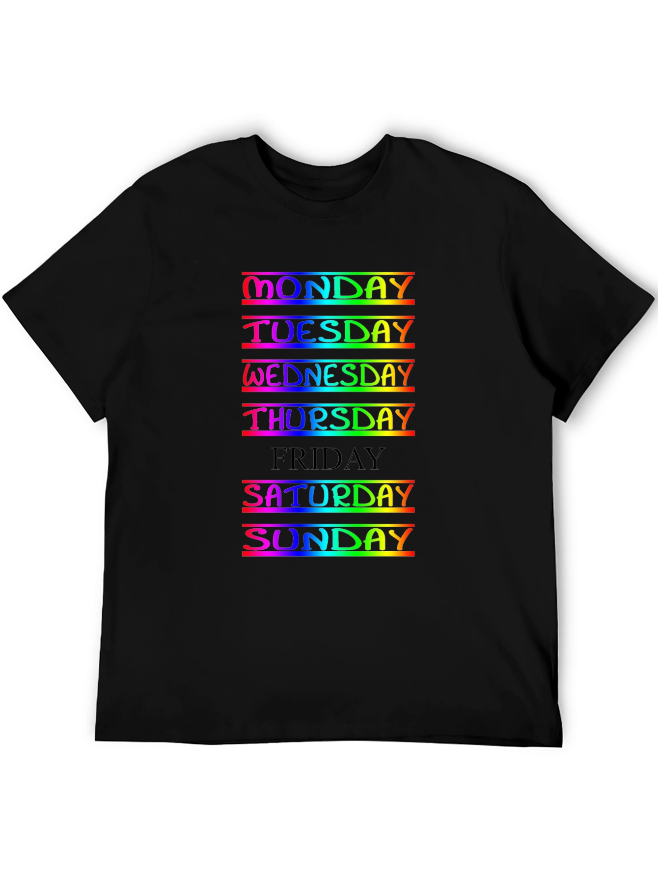 Days of the Week Rainbow Tee - Everyday Wear