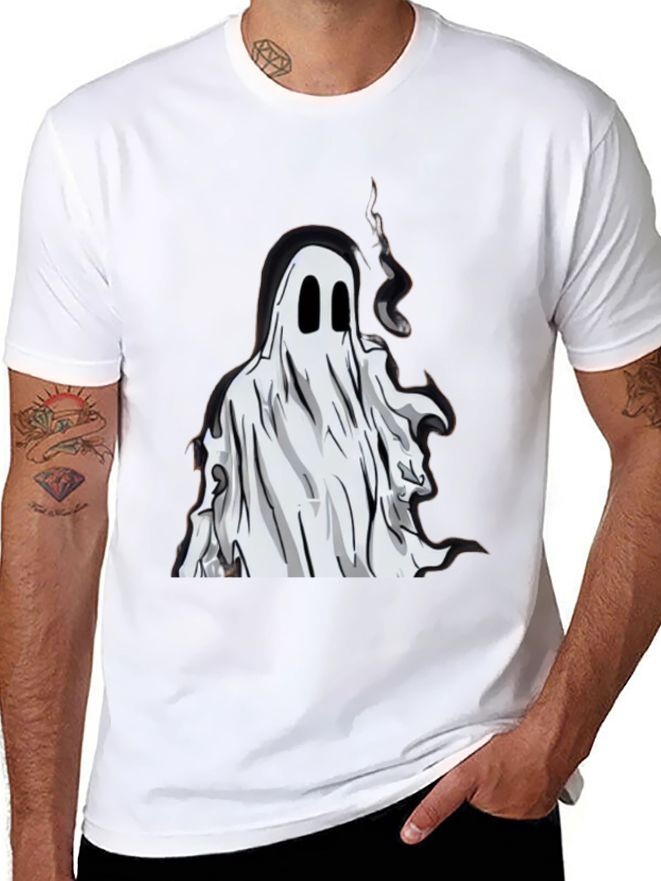 Ghost Graphic Tee - Spooky Season Style