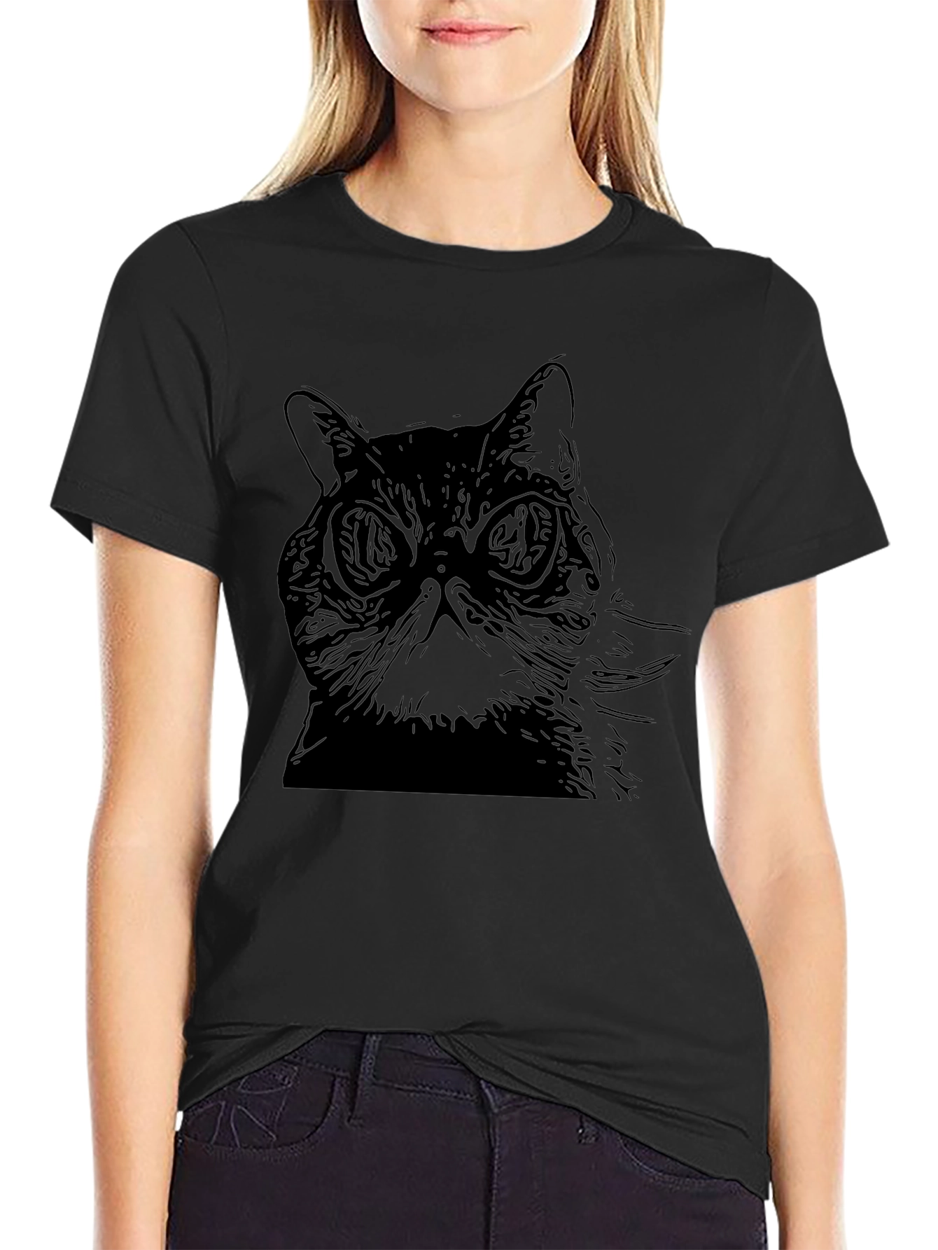 Black Cat Graphic T-Shirt