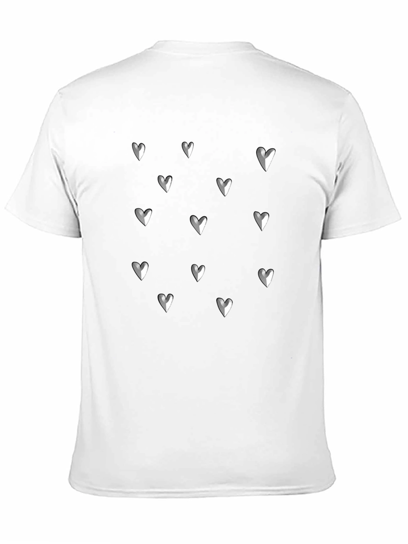 Black Heart Pattern T-Shirt