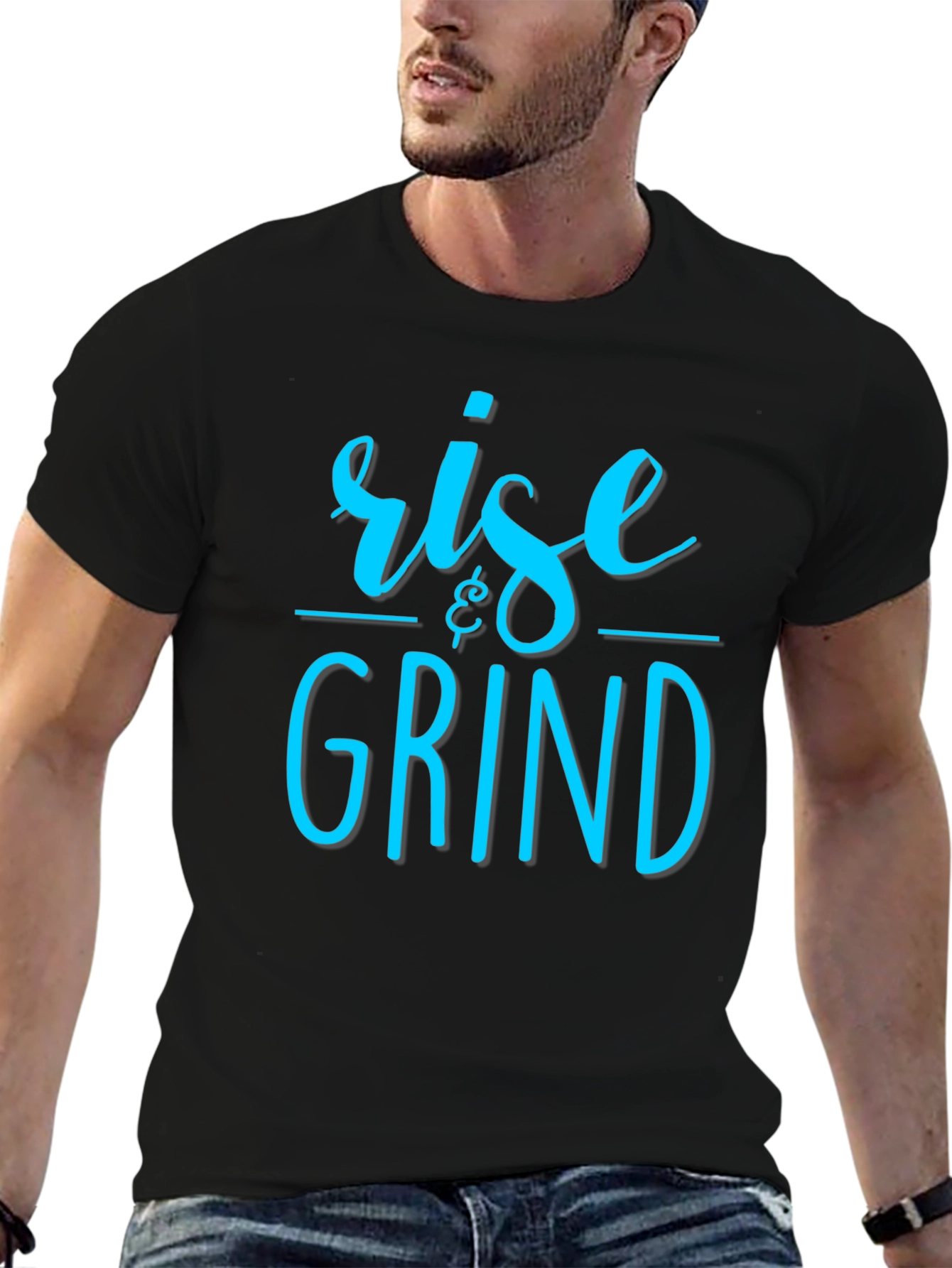 Rise & Grind Graphic T-Shirt - Motivational Tee