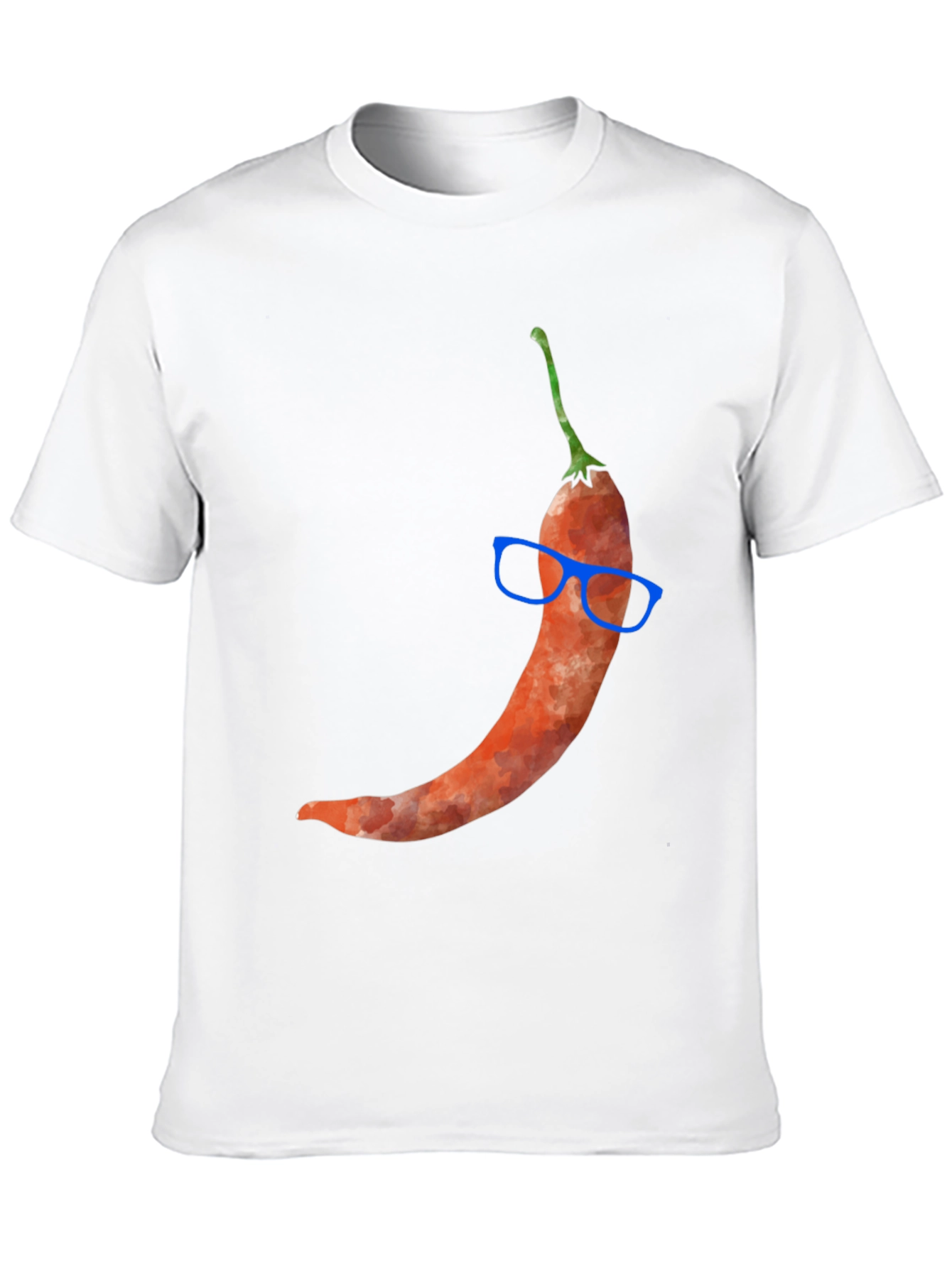 Chili Pepper with Glasses Graphic Tee - Quirky Style