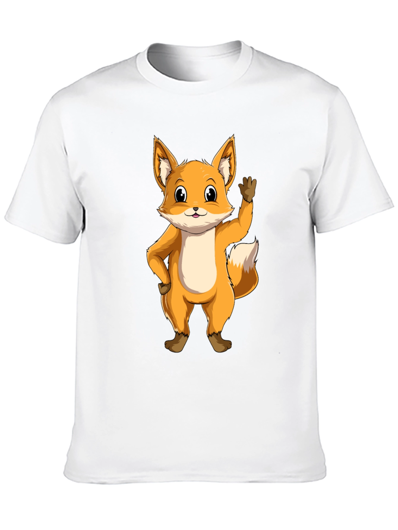 Cute Fox Graphic Tee - Black Unisex T-Shirt