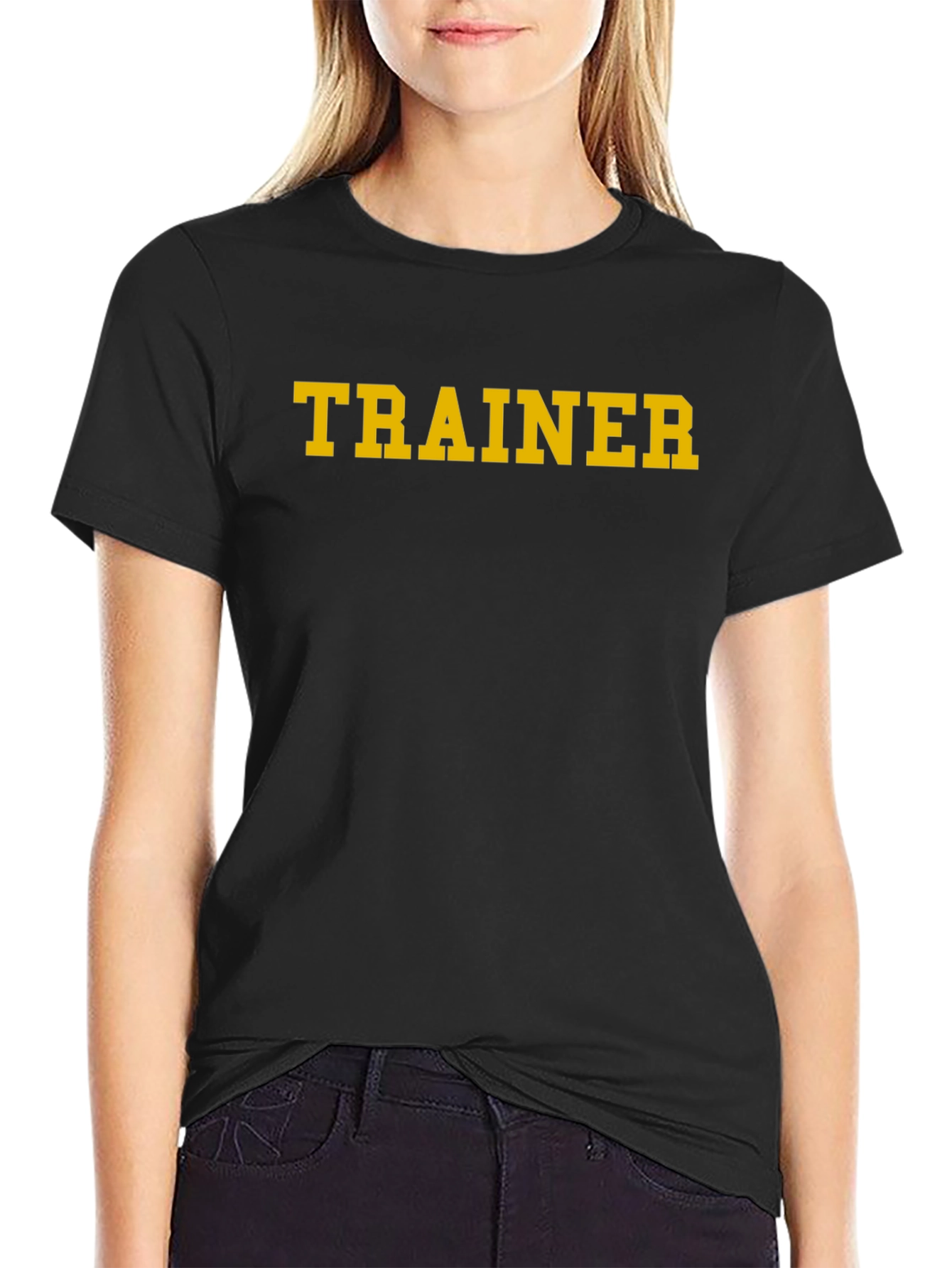 Trainer Graphic Tee - Black Cotton T-Shirt