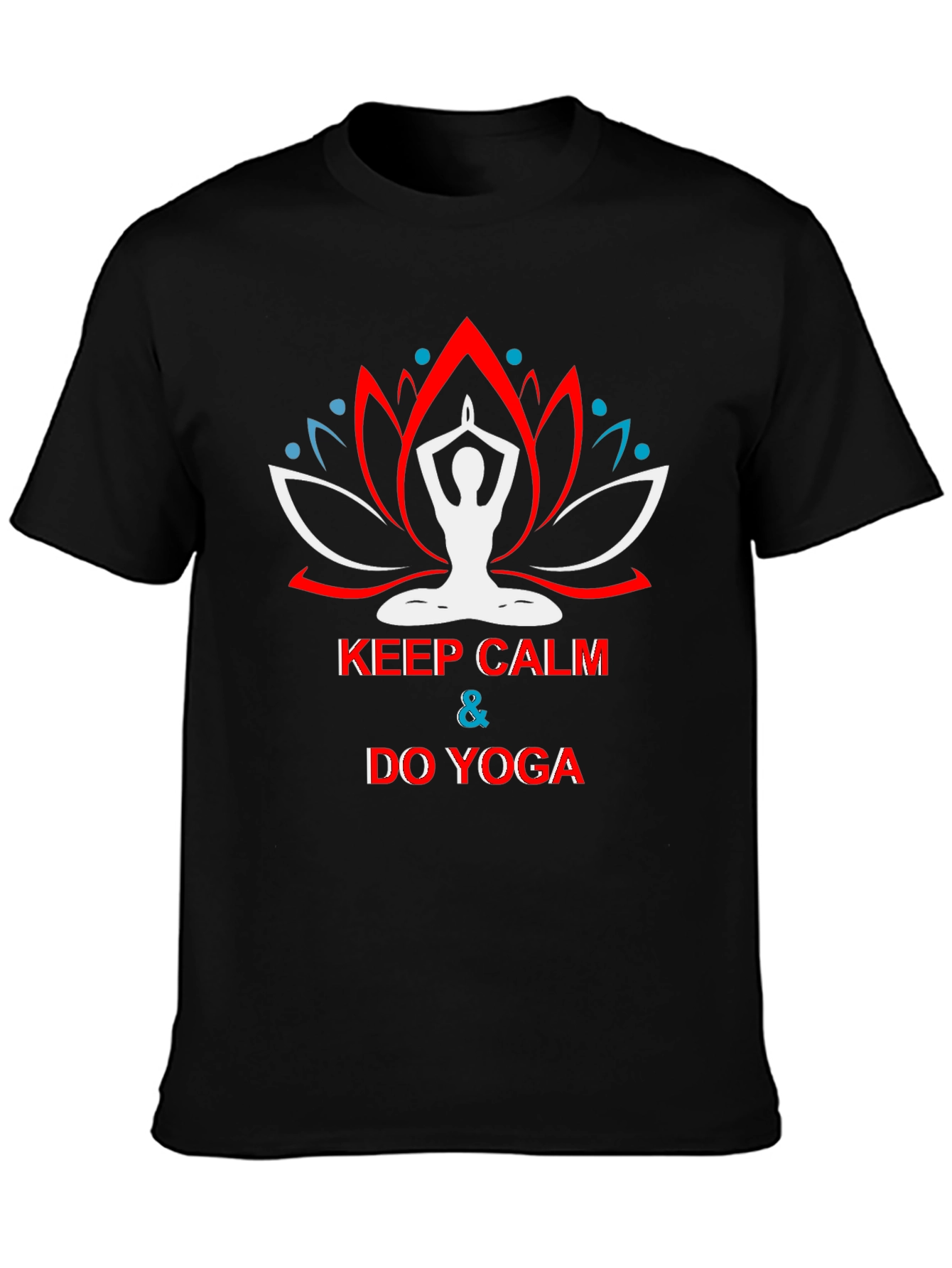 Keep Calm Do Yoga Black T-Shirt