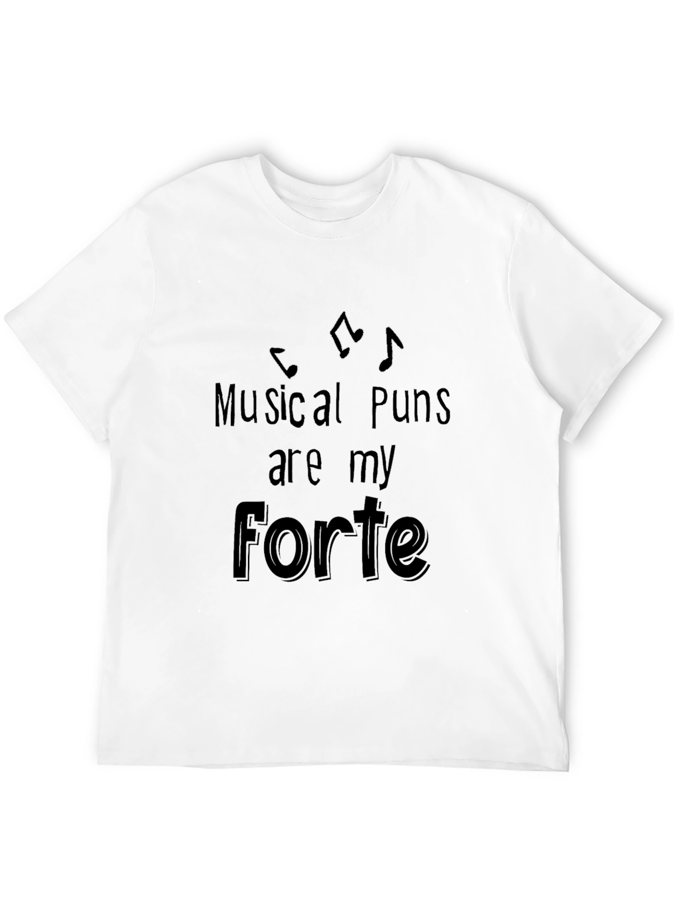 Musical Puns Forte Graphic T-Shirt