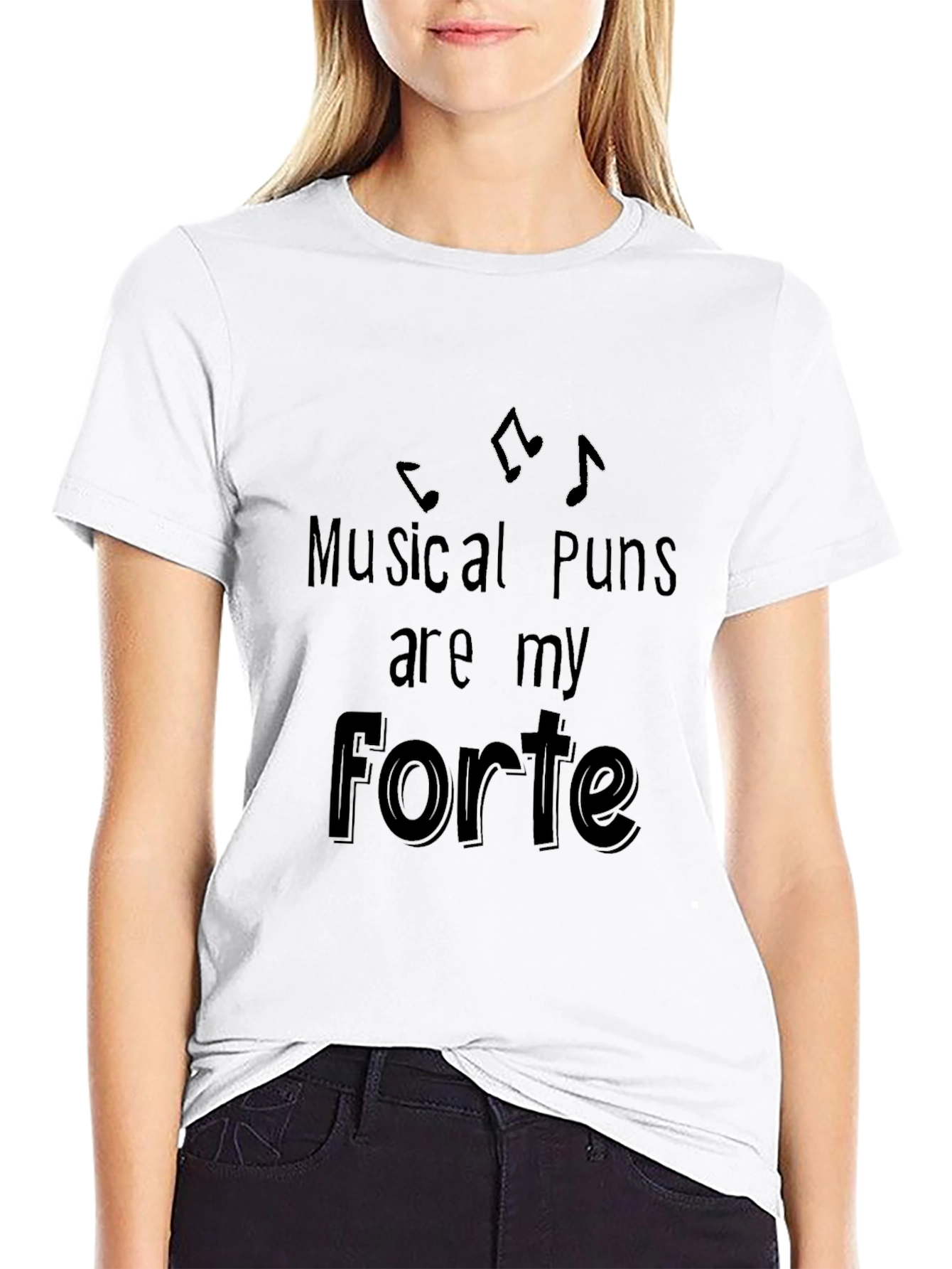 Musical Puns Forte Graphic T-Shirt