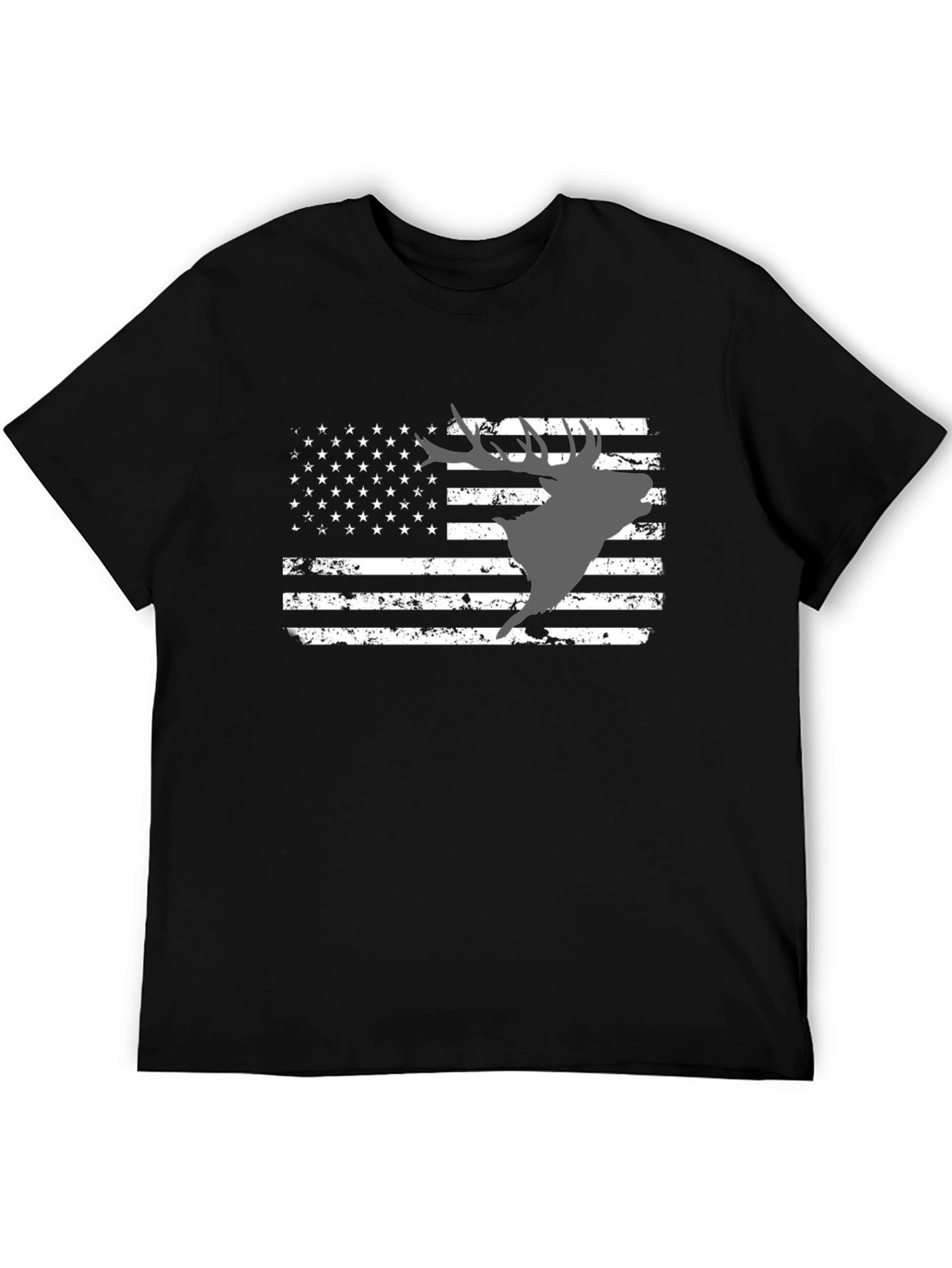 Deer American Flag Graphic T-Shirt