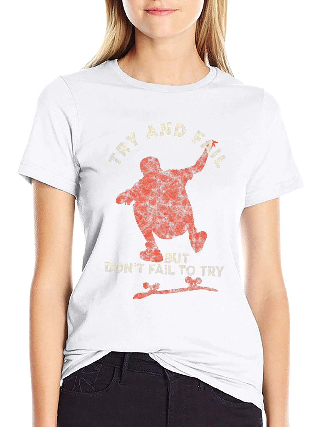 Try and Fail Skateboarder Graphic T-Shirt