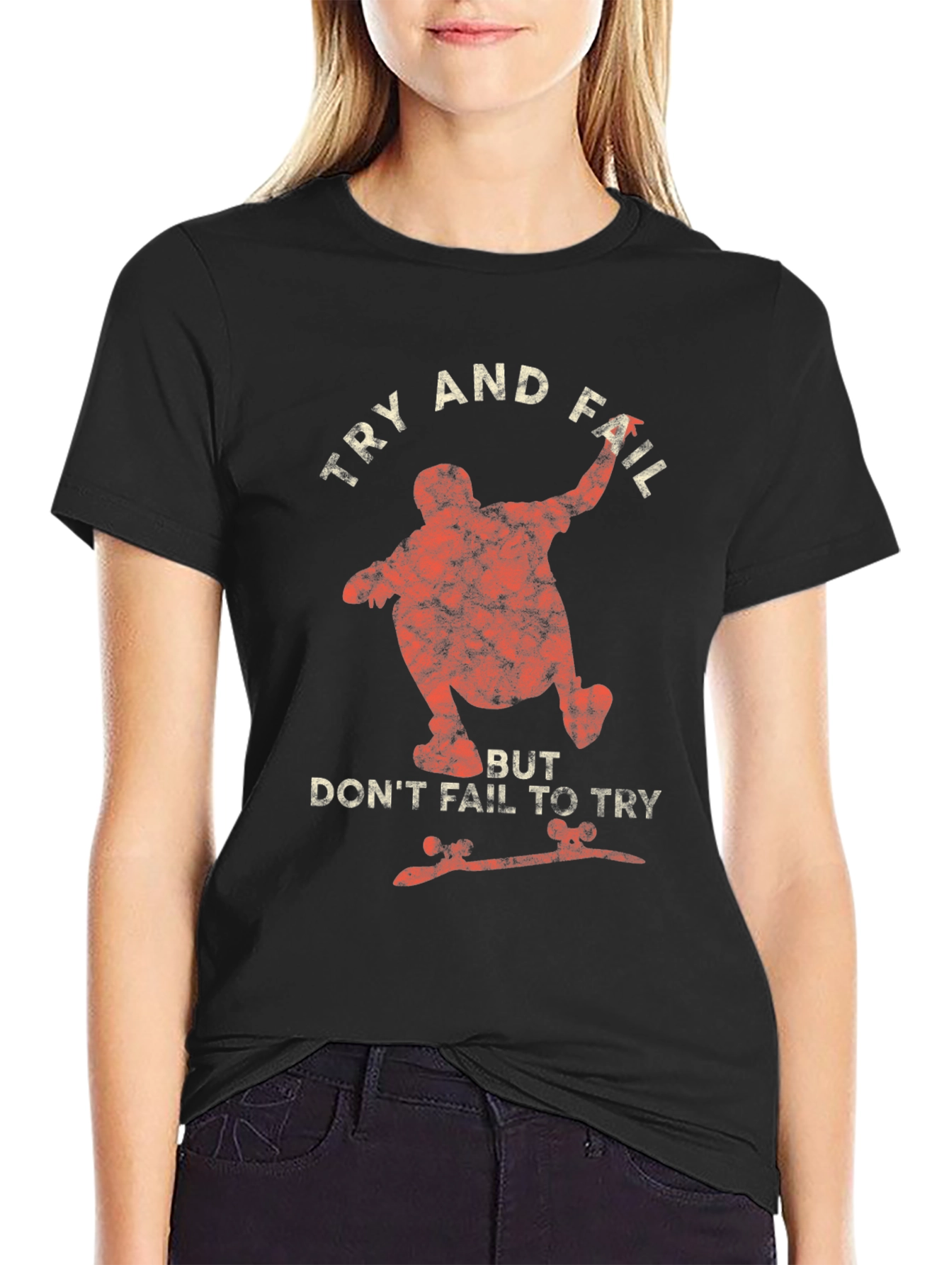 Try and Fail Skateboarder Graphic T-Shirt