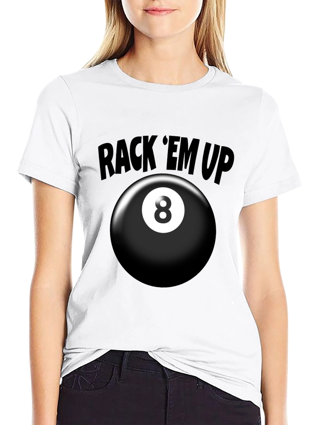 Rack Em Up 8 Ball Graphic T-Shirt