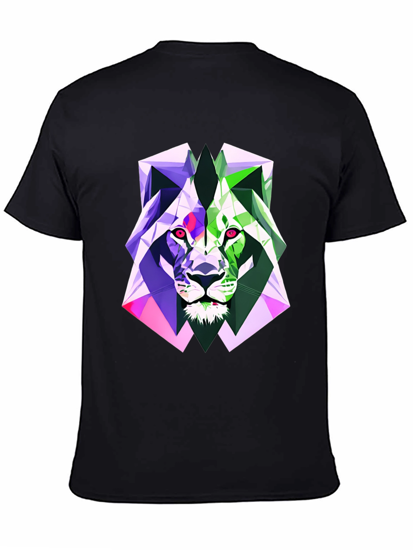 Geometric Lion Graphic Tee - Bold Style
